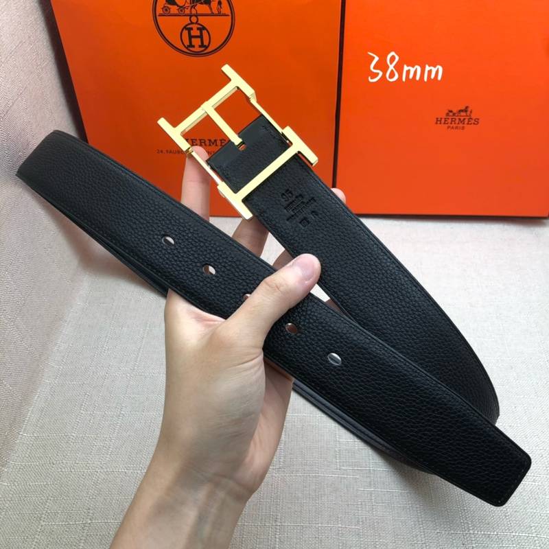 Hermes H Belt Buckle & Reversible Black For Women, Women Belt 380MM