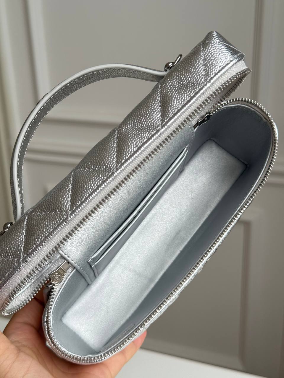 CHANEL Top Handle Long Vanity Case with Chain