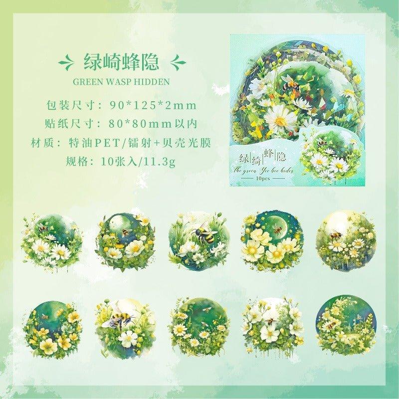 1018 Special oil PET sticker packs Xiangfu Flower Moon Series