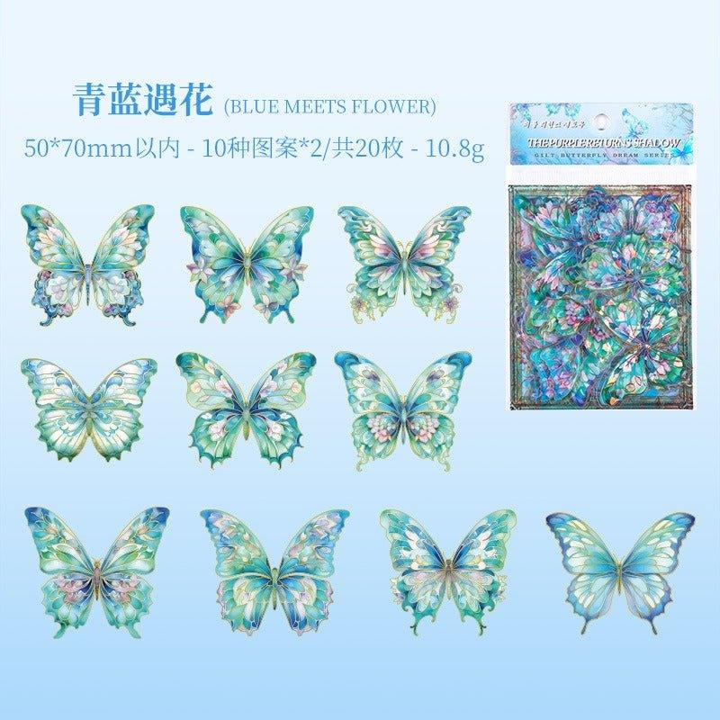 1107 Gilt Butterfly Dream Handbook Sticker Pack