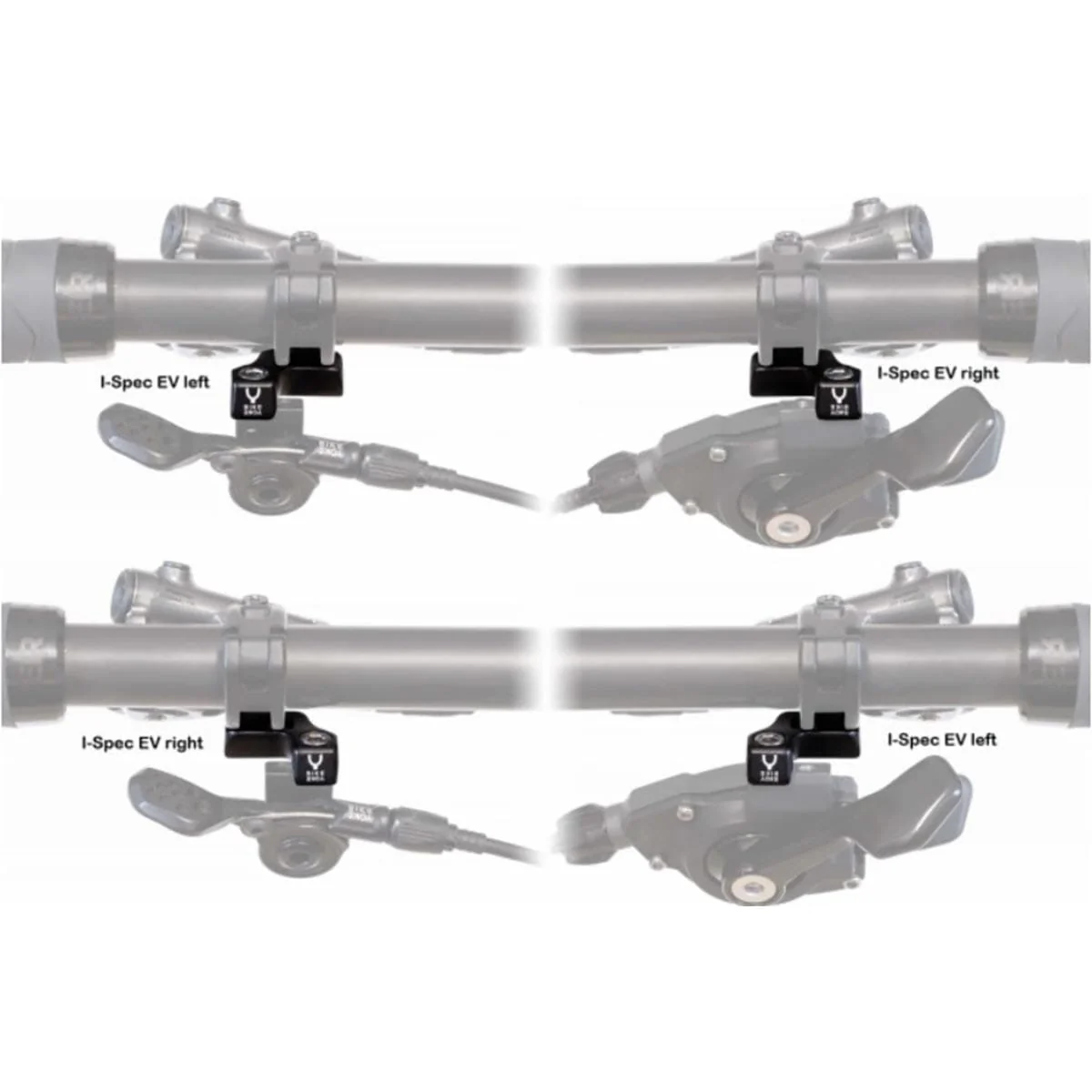 Adaptateur de Fixation pour Commande BIKE YOKE Triggy Shimano i-Spec EV Droit #BY-SPECEVR
