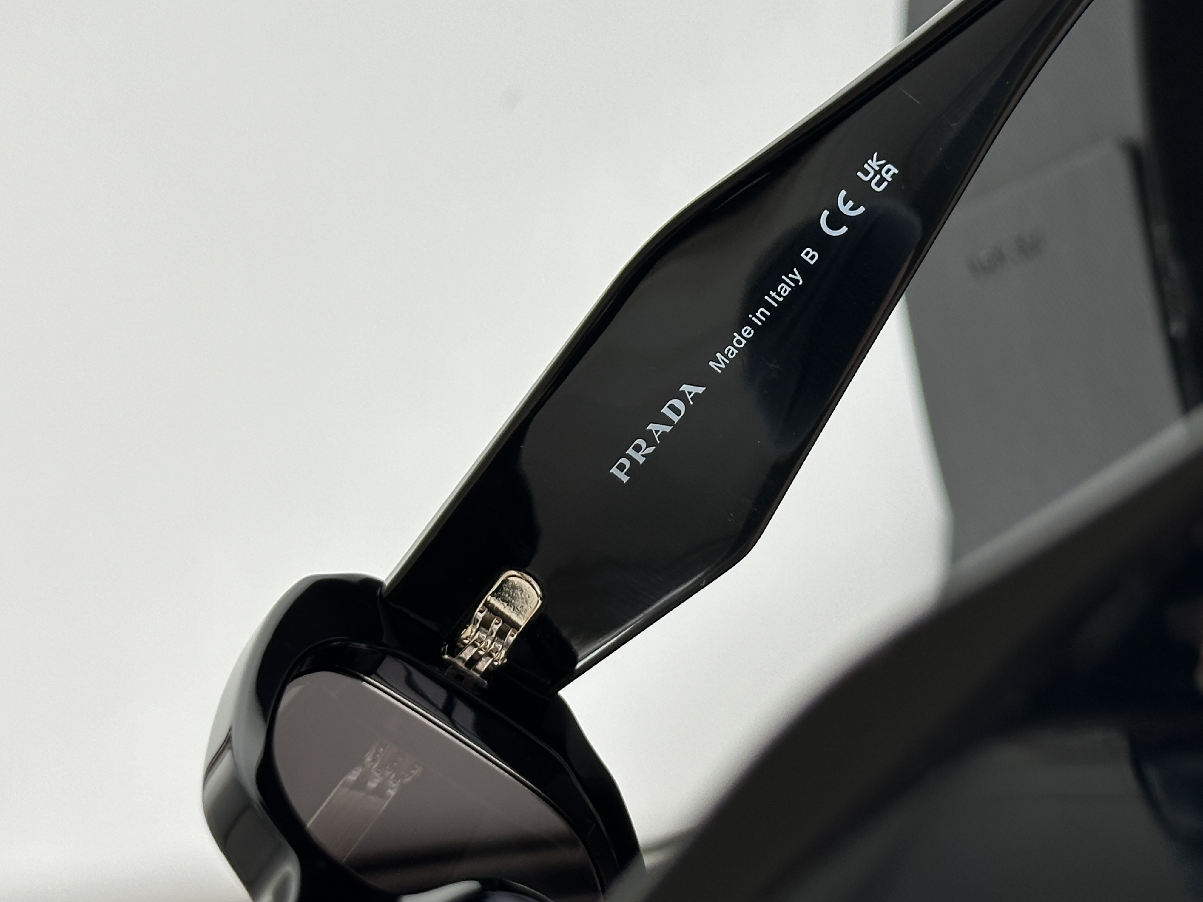 Prada Black Thick-Rimmed Rectangular Sunglasses