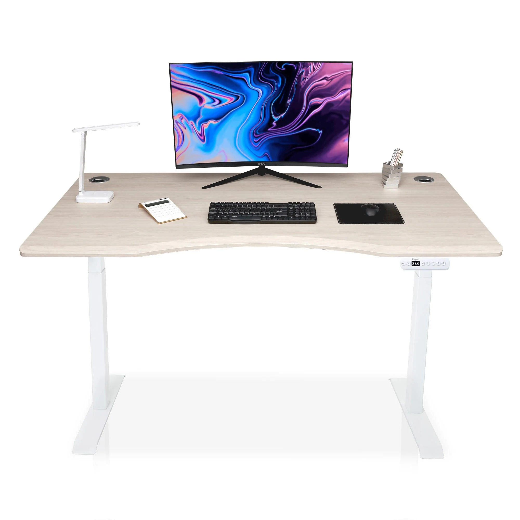 Bureau assis debout incurvé (bords arrondis) - DYNAMIC SMOOTH