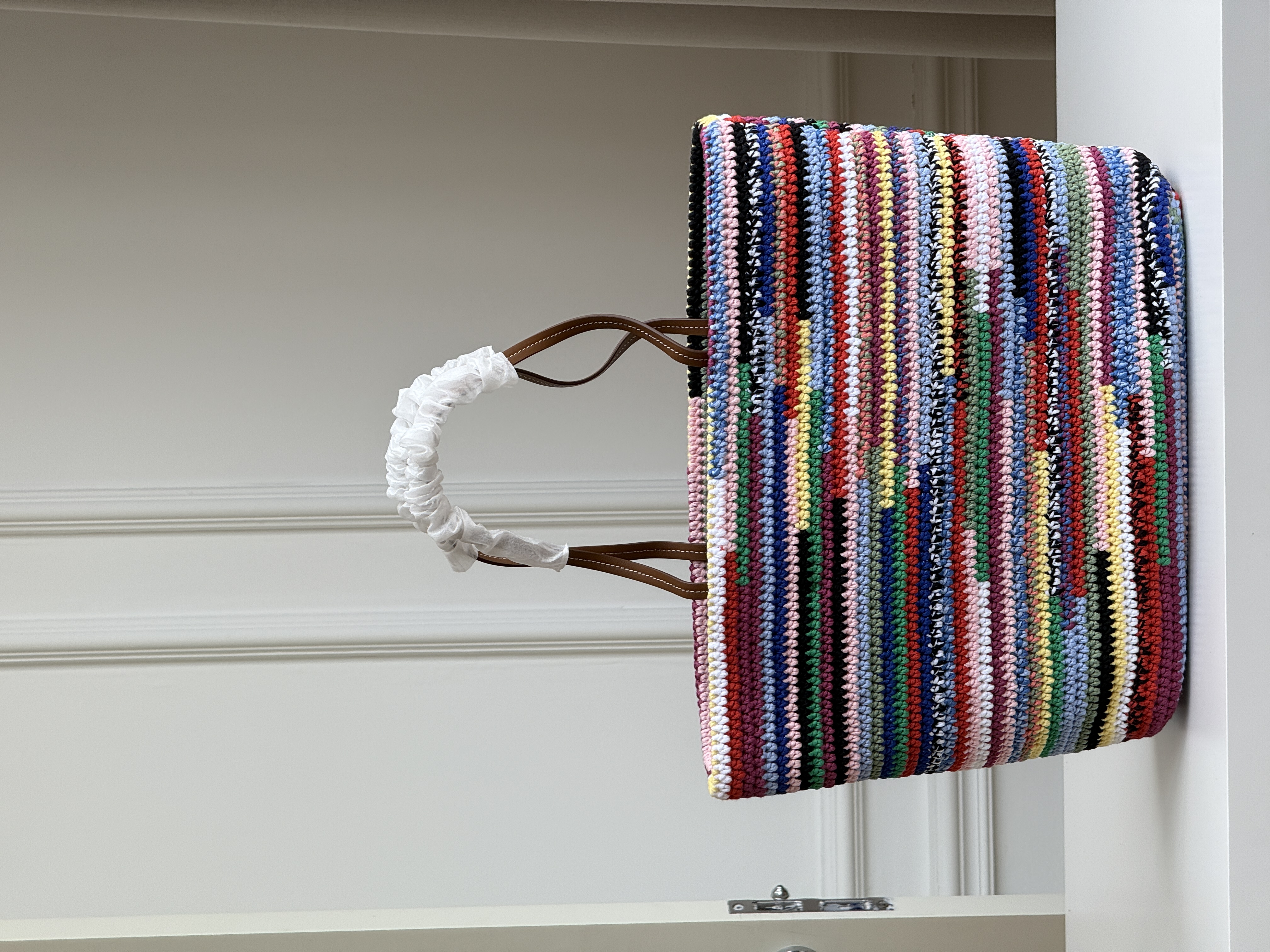 Miu Miu Rainbow Crochet Tote Bag