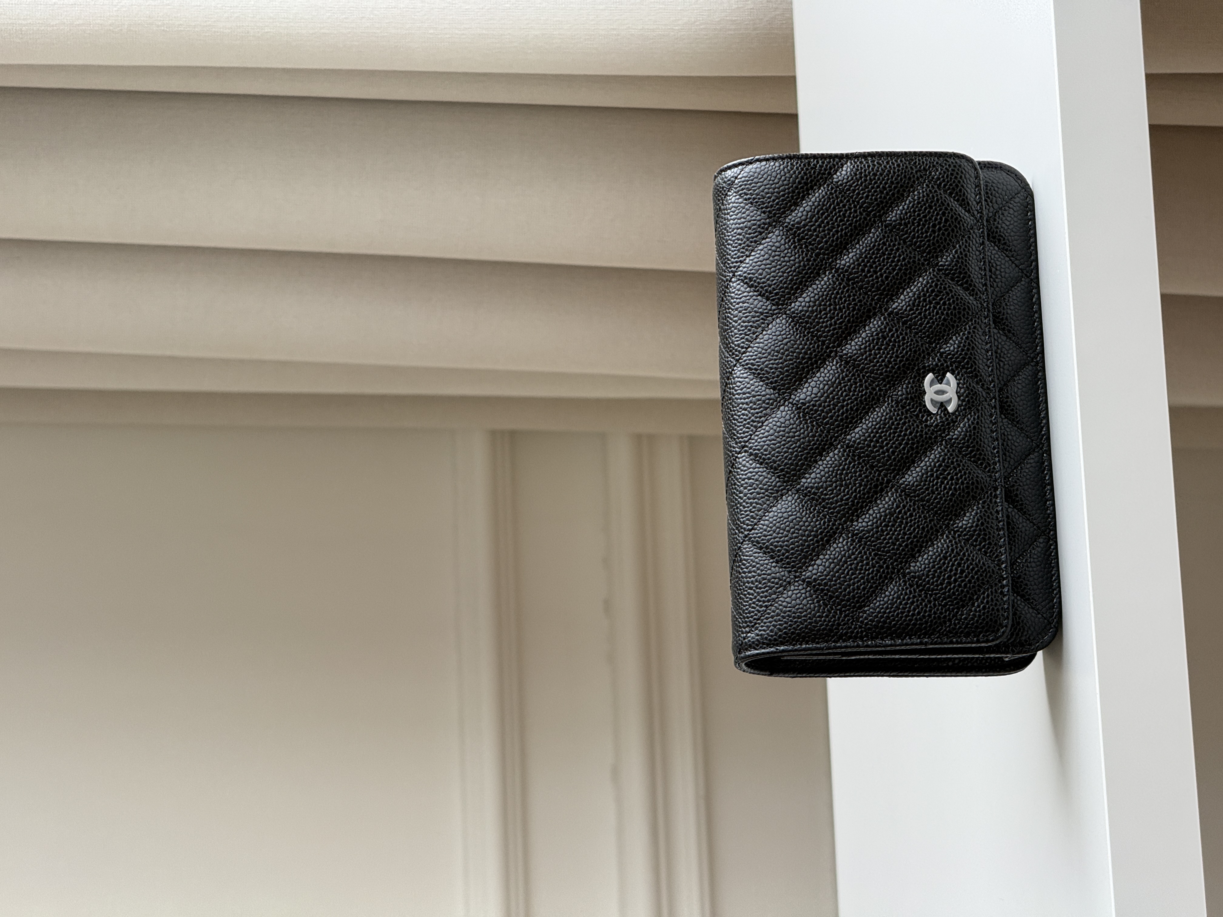 Chanel Black Caviar Quilted Wallet On Chain (WOC) Crossbody Bag