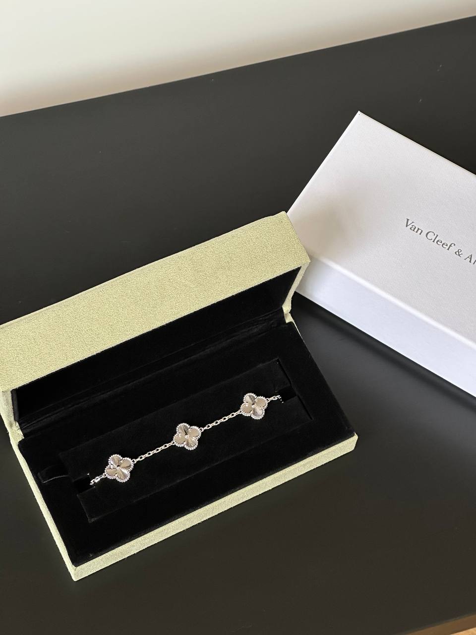 Van Cleef & Arpels Vintage Alhambra 5 Motifs Guilloché Bracelet