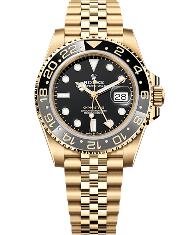 GMT-Masterll Oyster, 40 mm, yellow gold【1:1 Replica】