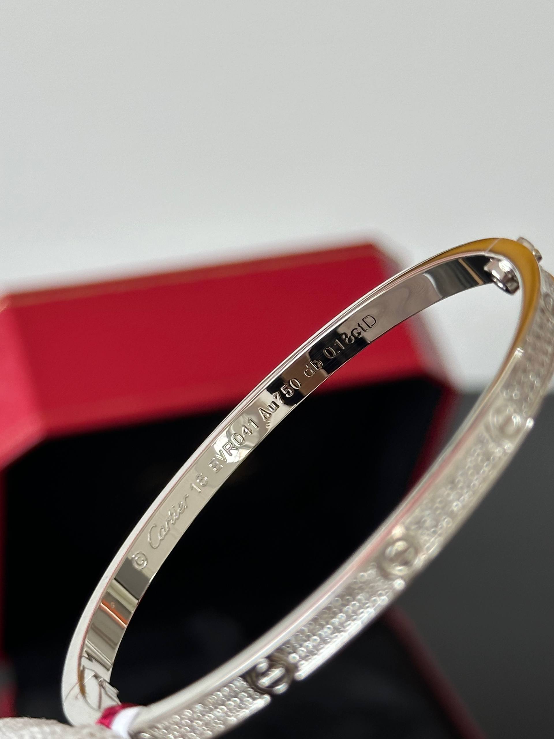 Cartier LOVE Series Full Paved Diamond Bracelet