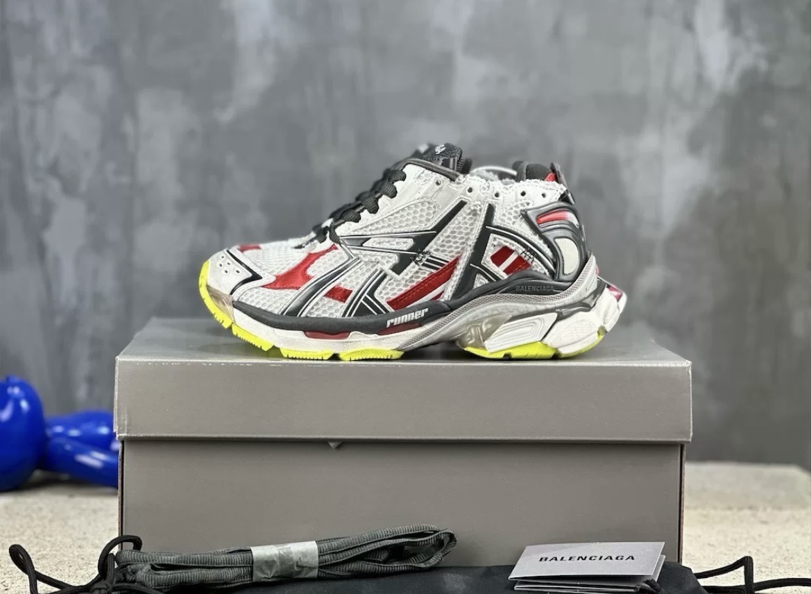 Balenciaga Runner Sneaker Yellow Bottom Red & White