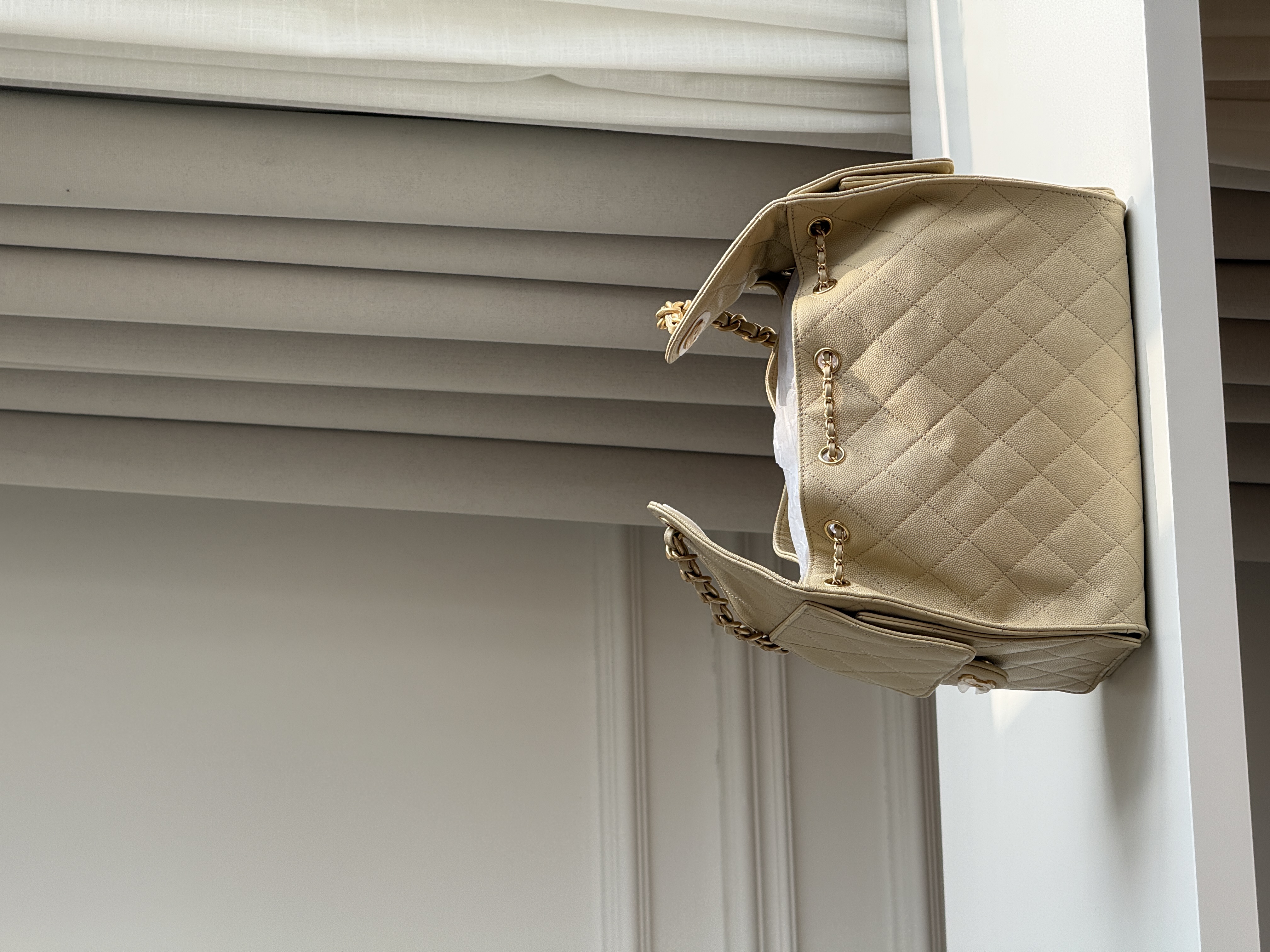 Chanel Drawstring Bucket Backpack in Caviar Leather