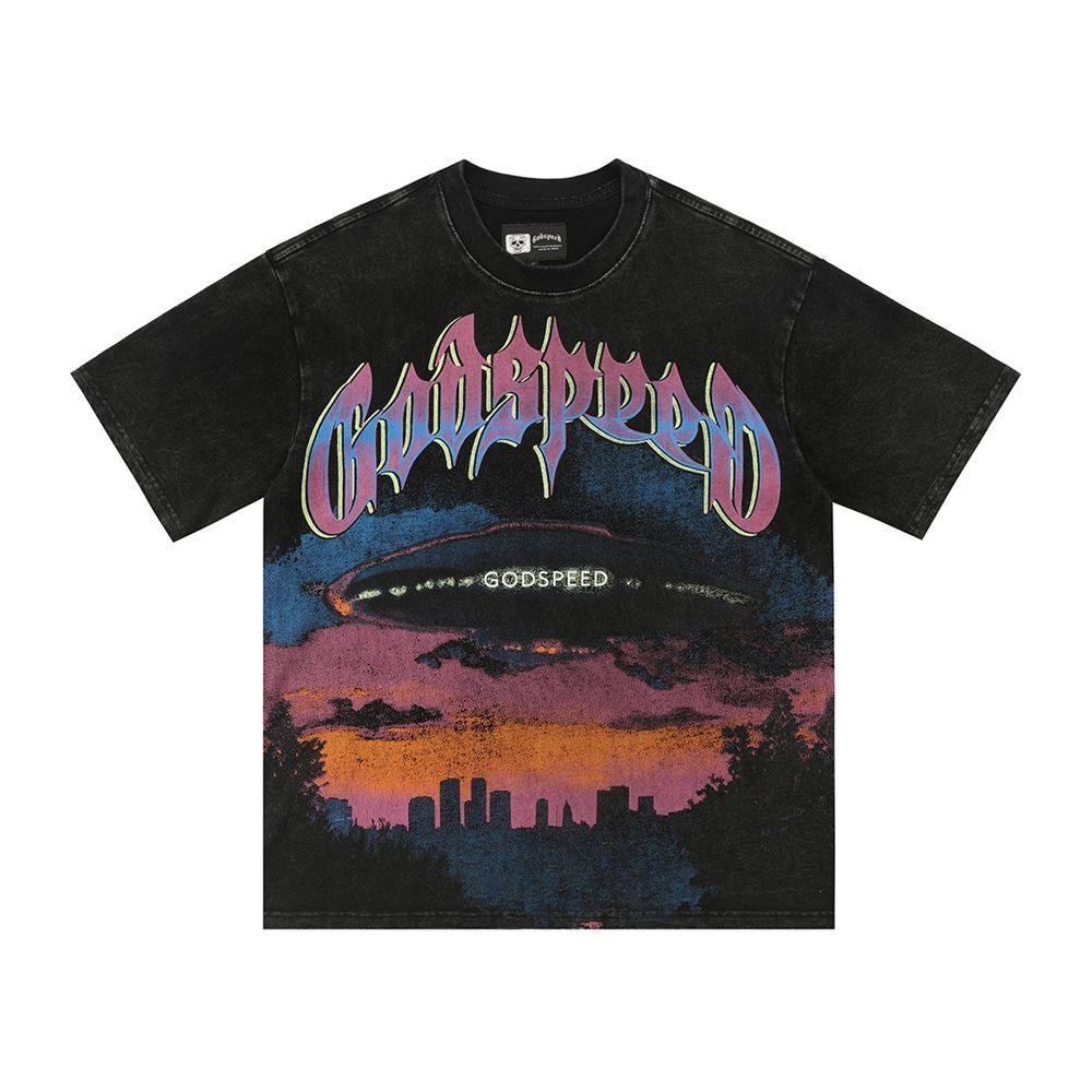 Godspeed UFO Tee Washed Black