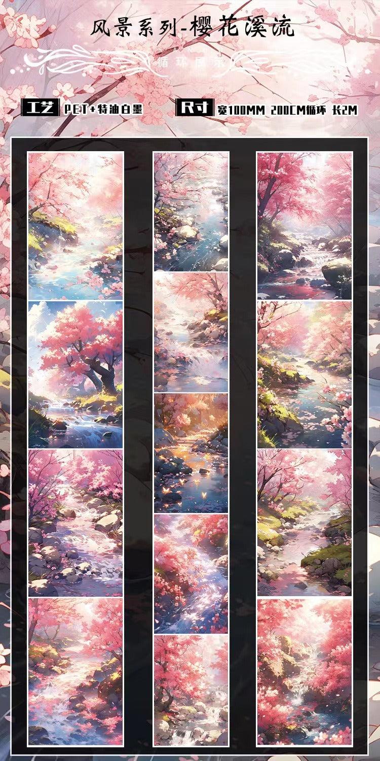 3003 Ancient Style Maple Leaf Large Background PET Tape