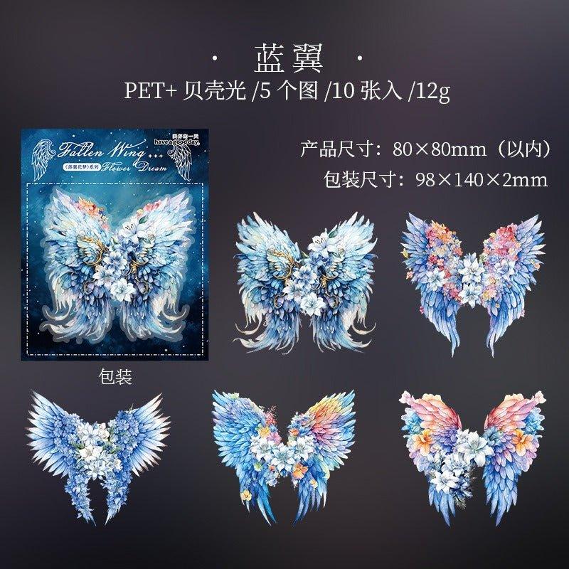 1138 Sticker Pack Falling Wing Flower Dream Series