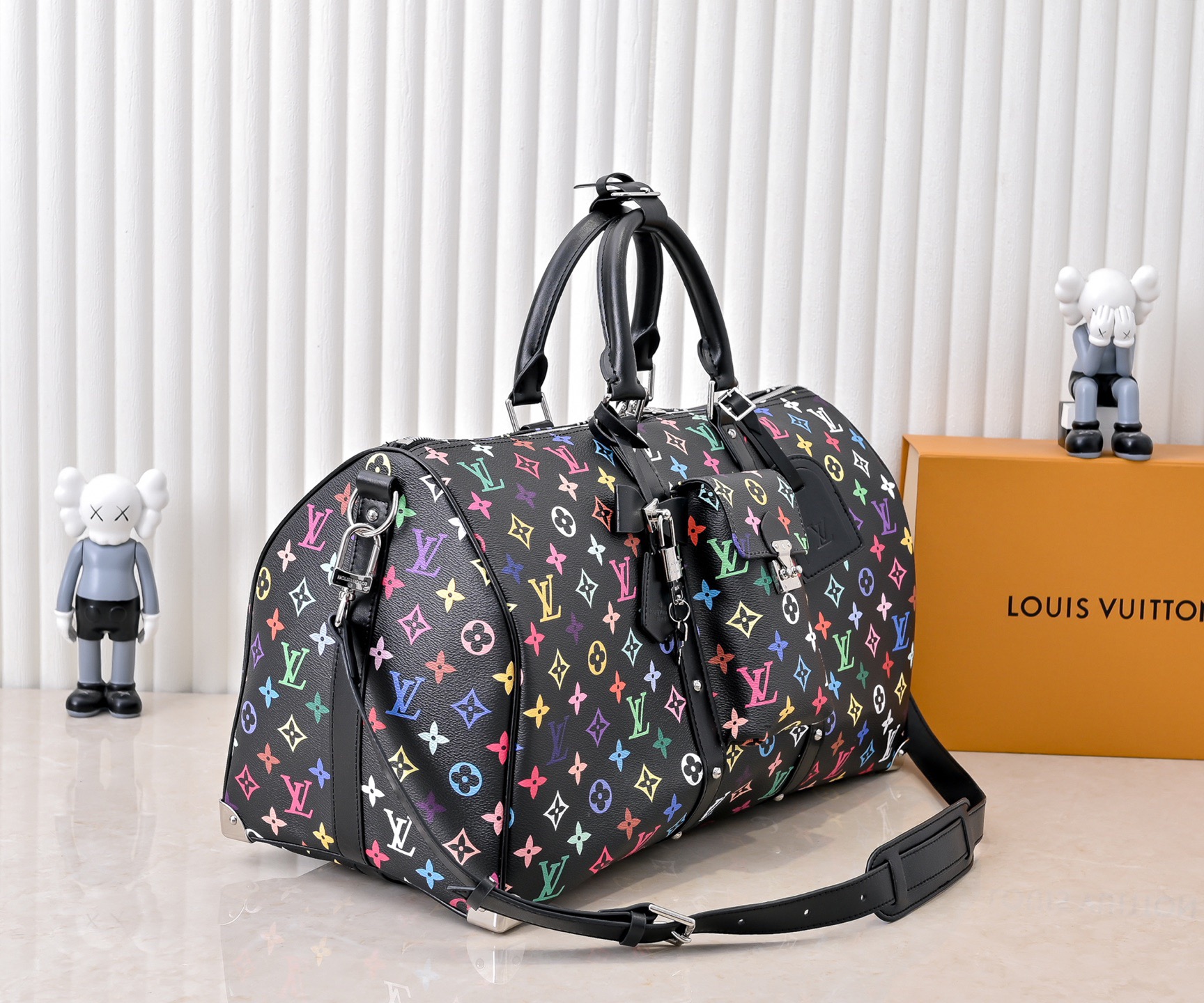 LV x TM KEEPALL BANDOULIÈRE 45 Travel Bag Black