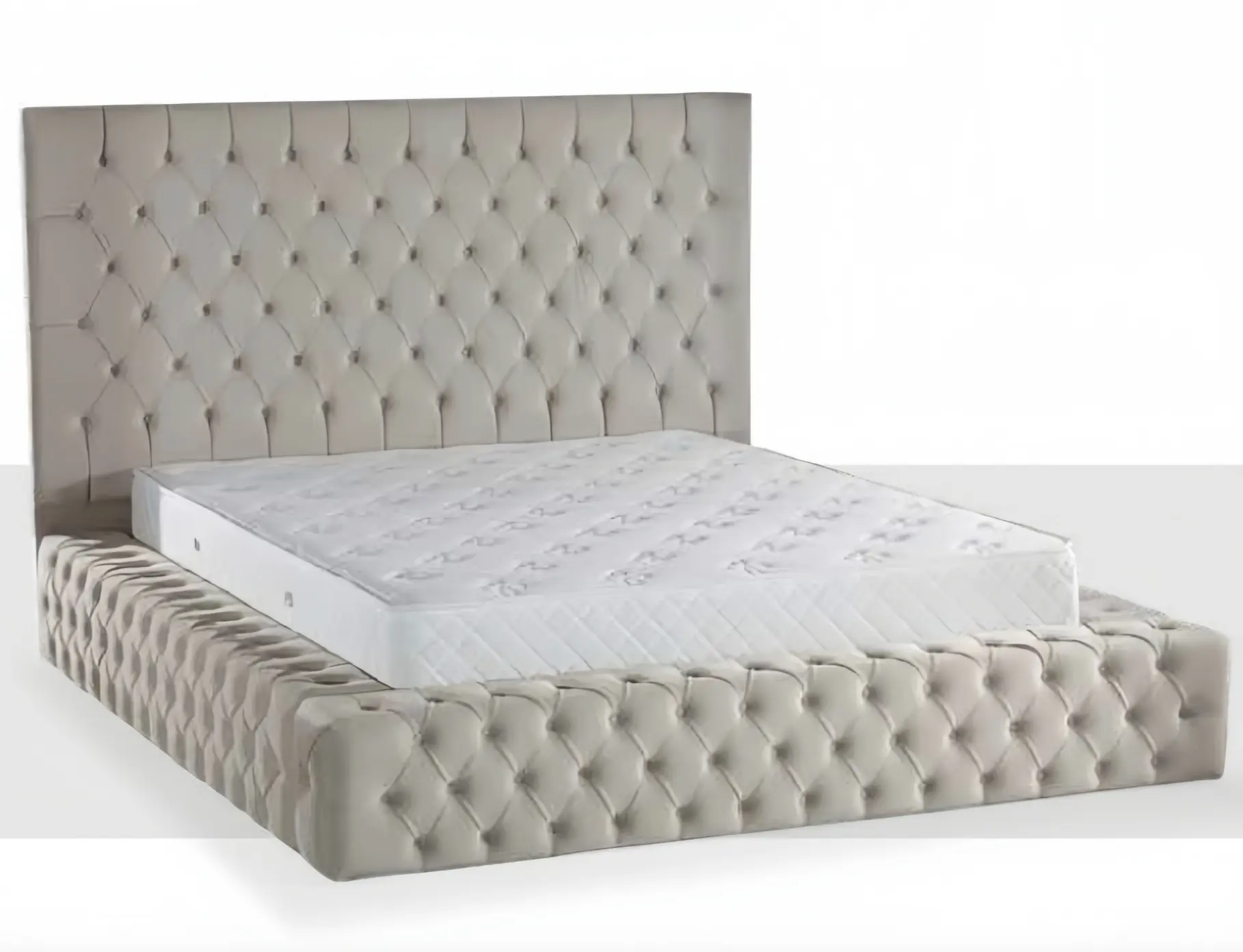 Cadre de lit capitonné en velours ROYAL - De 140 à 180 cm