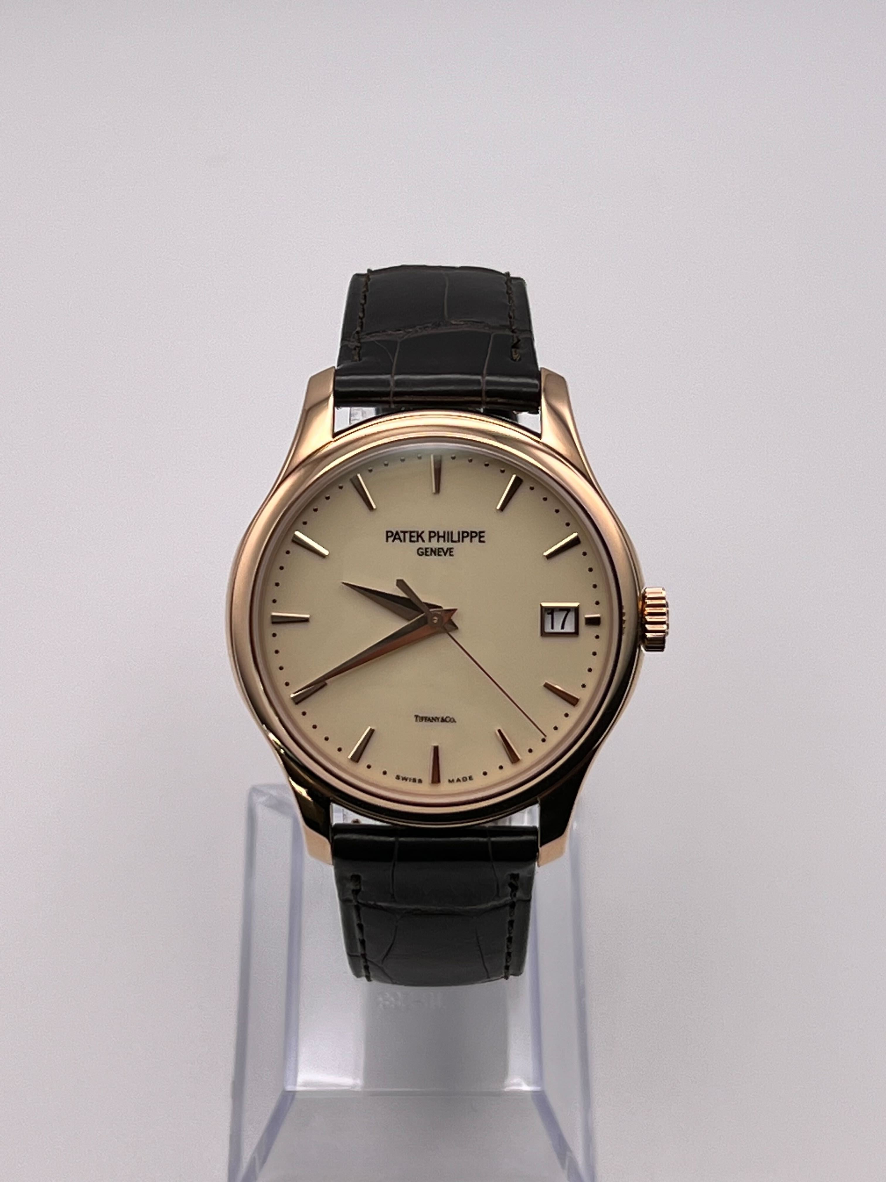 Patek Philippe Calatrava Date Tiffany & Co. Rose Gold 5227R-001【1:1 Replica】
