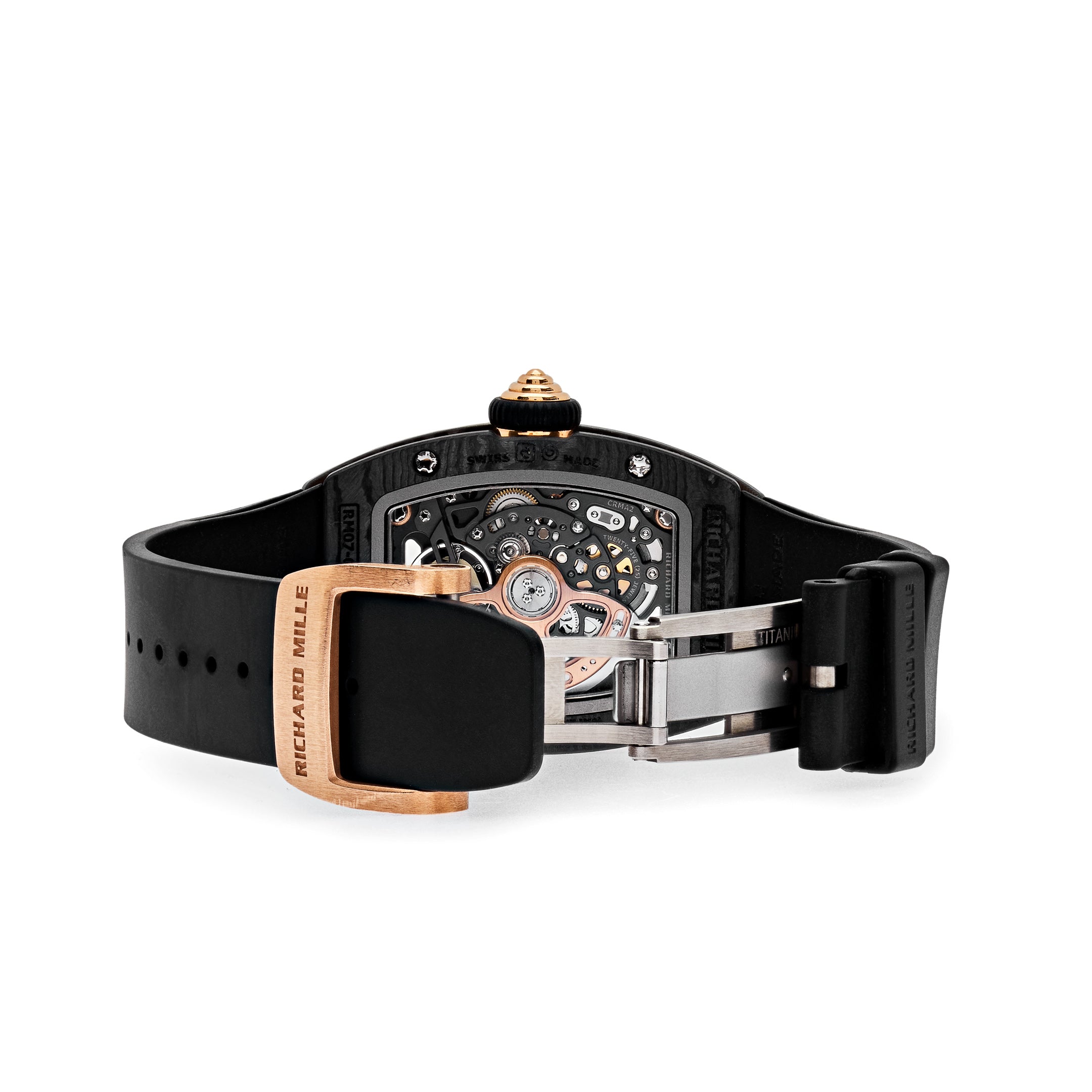 Richard Mille Rose Gold Carbon TPT Diamond Set RM07-01【1:1 Replica】
