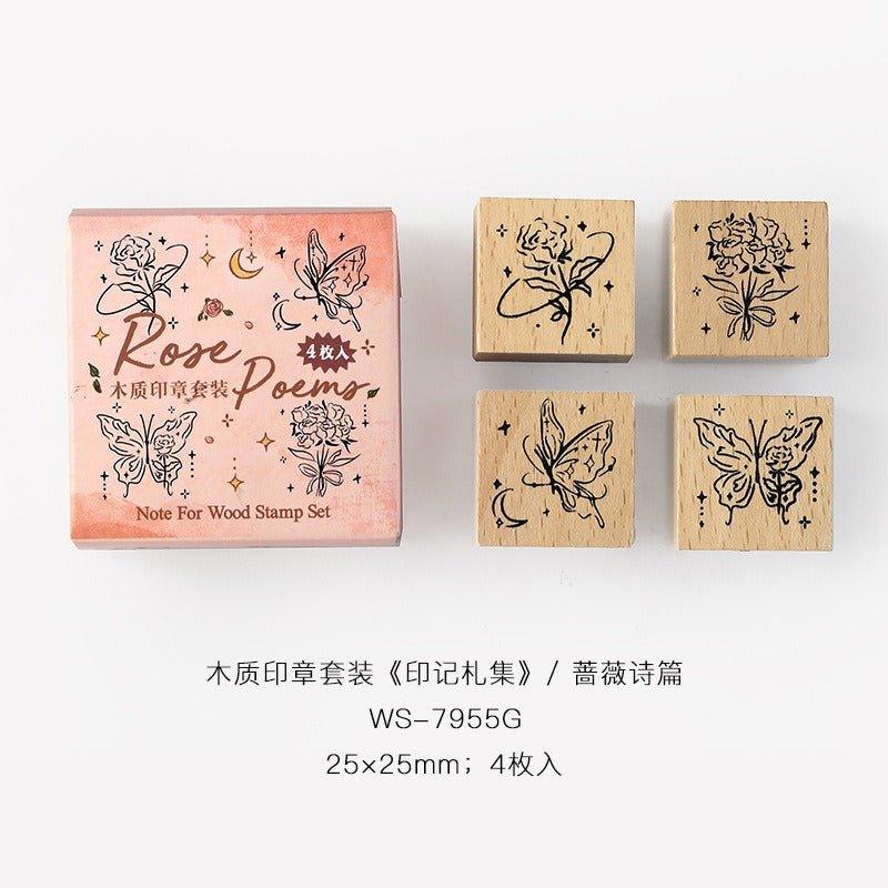 7014 Wooden Stamp Set