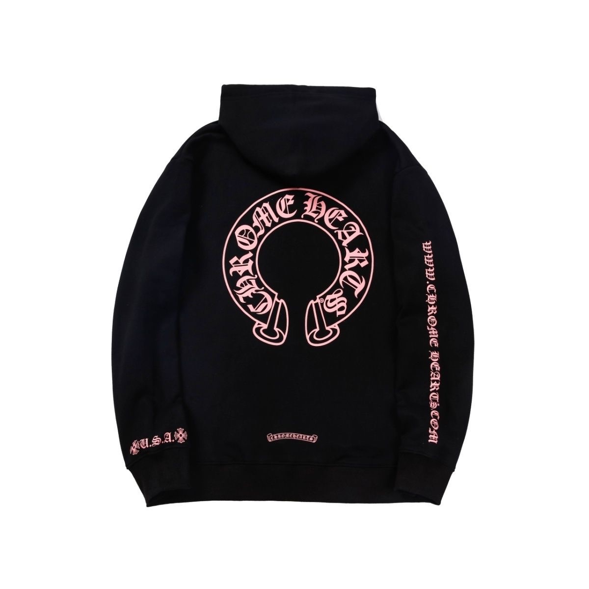 CH Pink Logo Hoodie Black Color