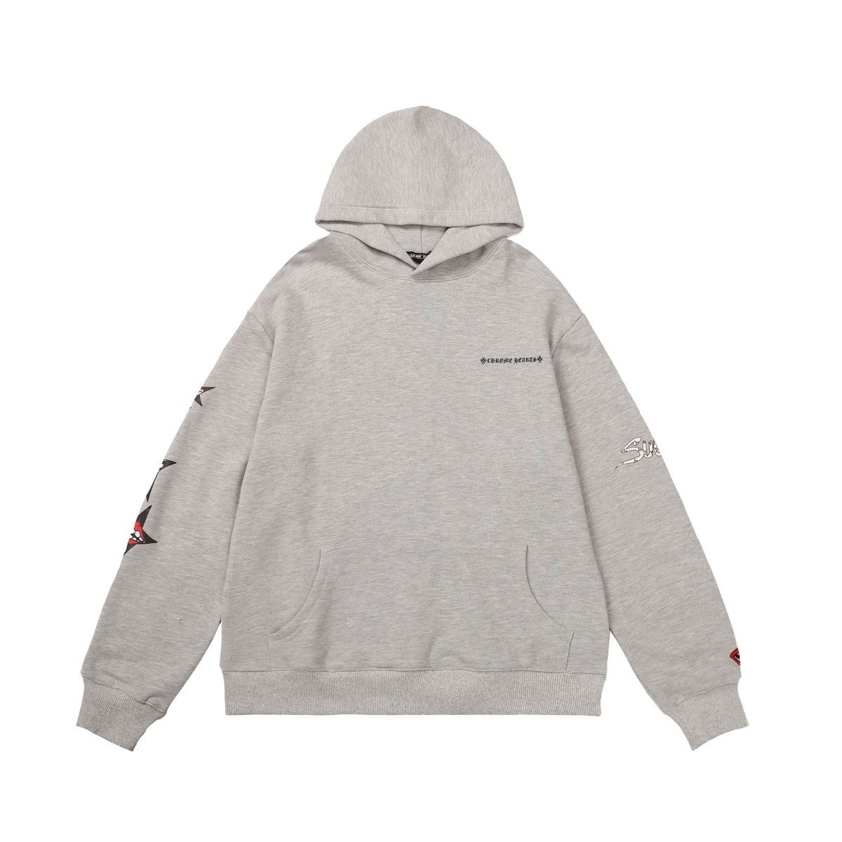 CH Yellow Hair Boy Hoodie Grey Color
