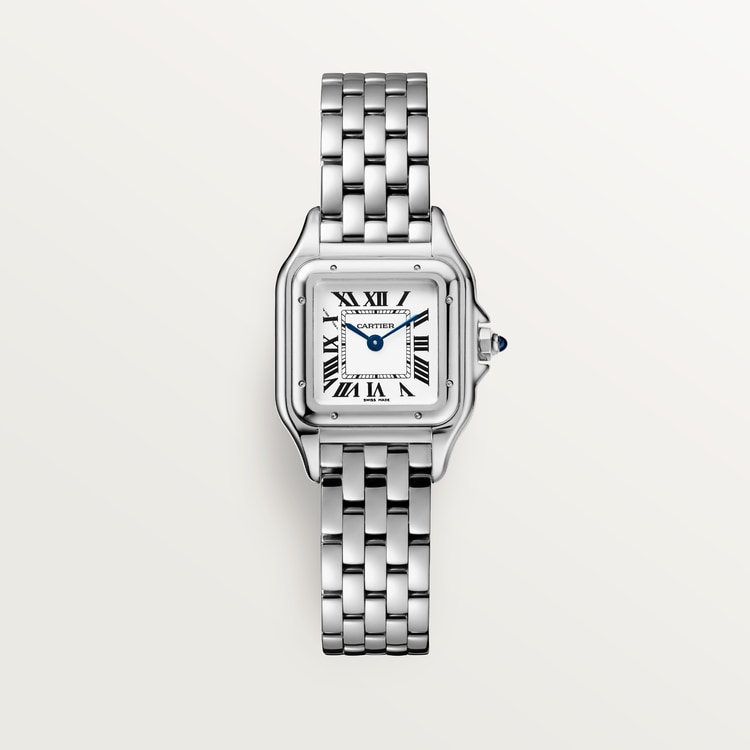 PANTHÈRE DE CARTIER WATCH, SMALL MODEL Small model, quartz movement, steel【1:1 Replica】