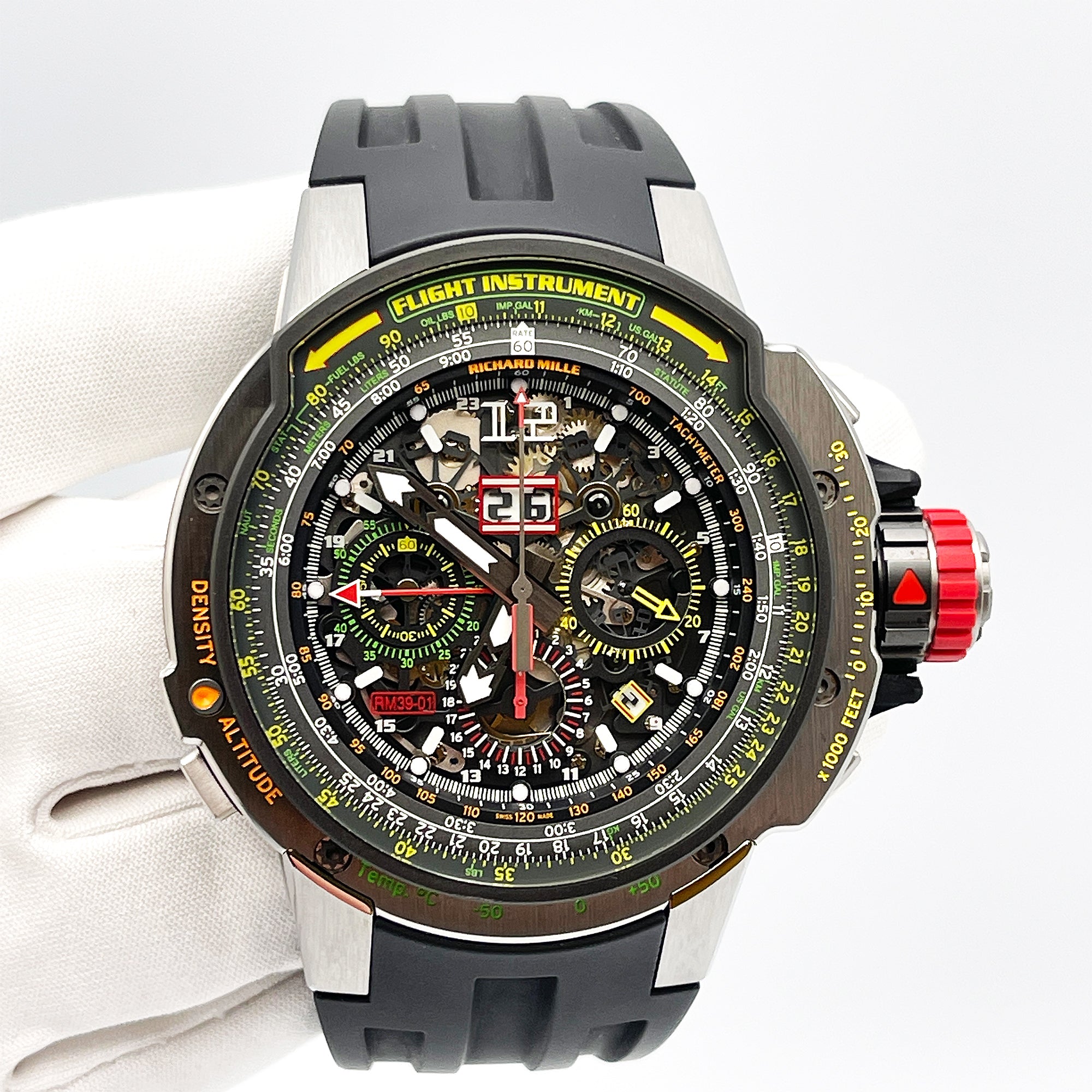 Richard Mille Automatic Winding Flyback Chronograph Aviation RM39-01【1:1 Replica】