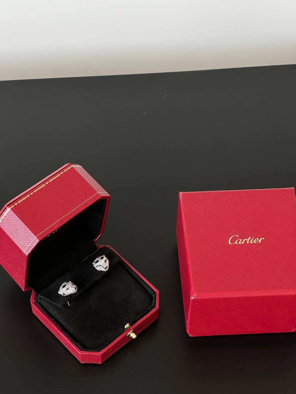 Cartier Panthère de Cartier Diamond-Paved Stud Earrings