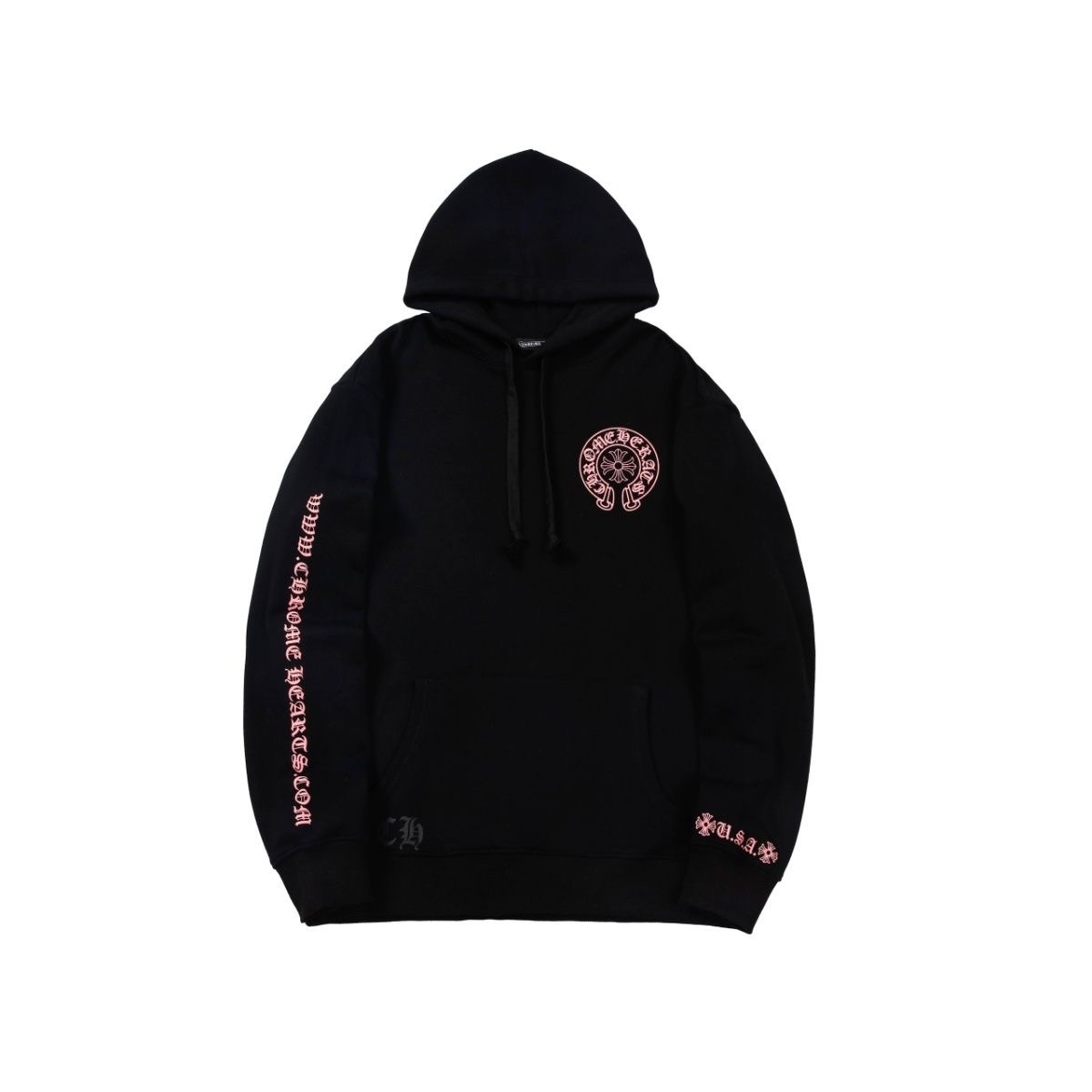 CH Pink Logo Hoodie Black Color