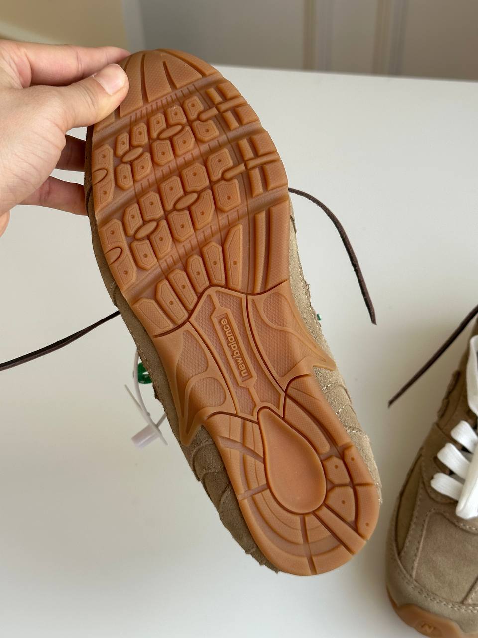Khaki Suede Multi-Lace Retro Low-Top Trainer Sneakers