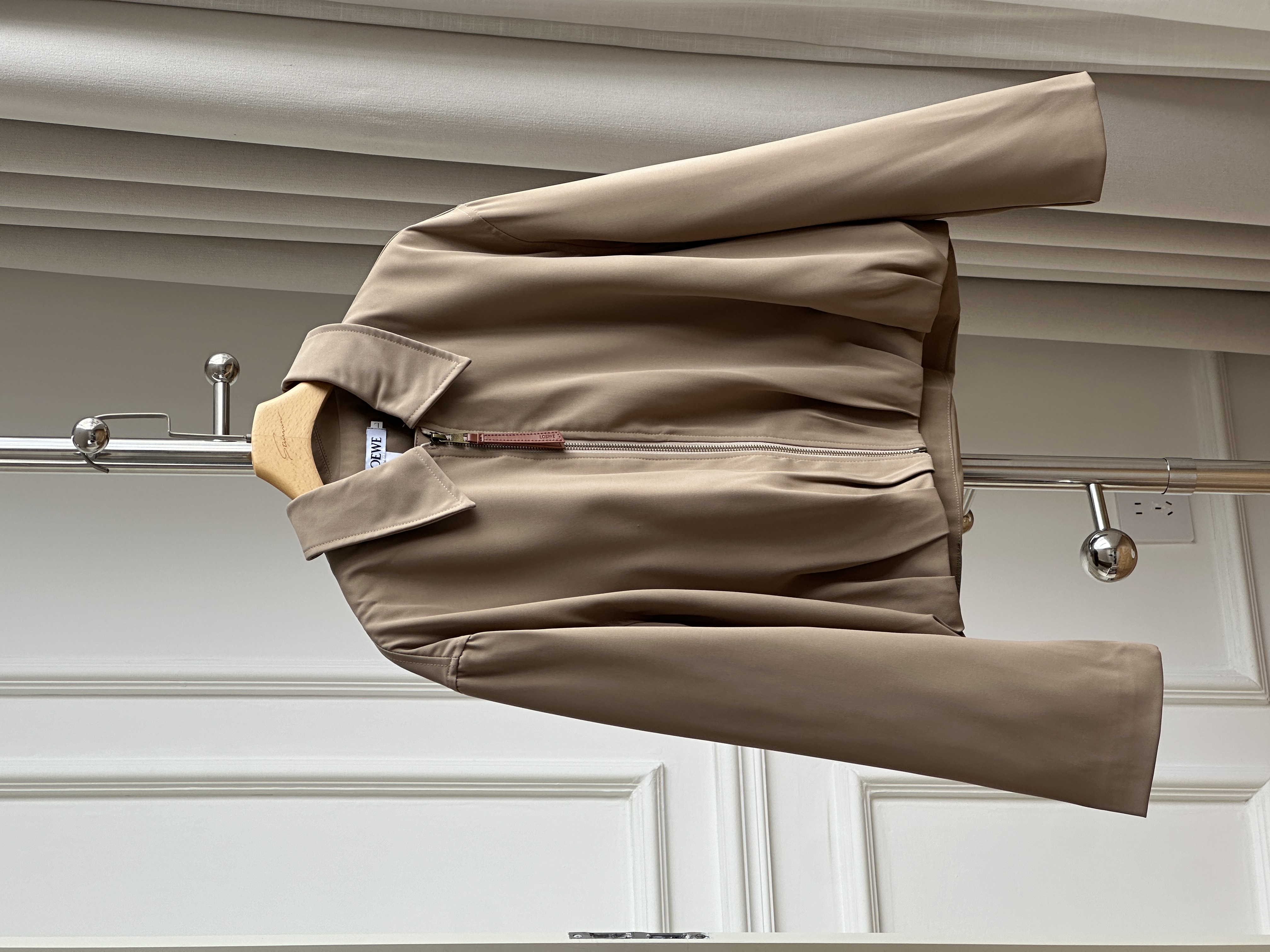 LOEWE Short Pleated Zip-Up Jacket