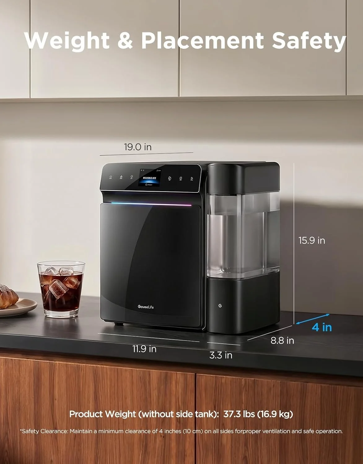 GoveeLife Ice Maker 2 Pro - Bullet - 47lbs of 7K11Z
