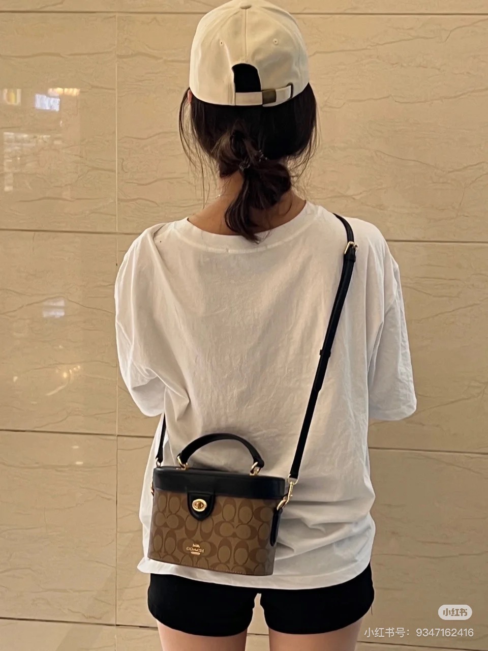 Women Handbag 78277 76714 8165 5504 KAY CROSSBODY  BLOCKED SIGNATURE CANVAS Cosmetic bag