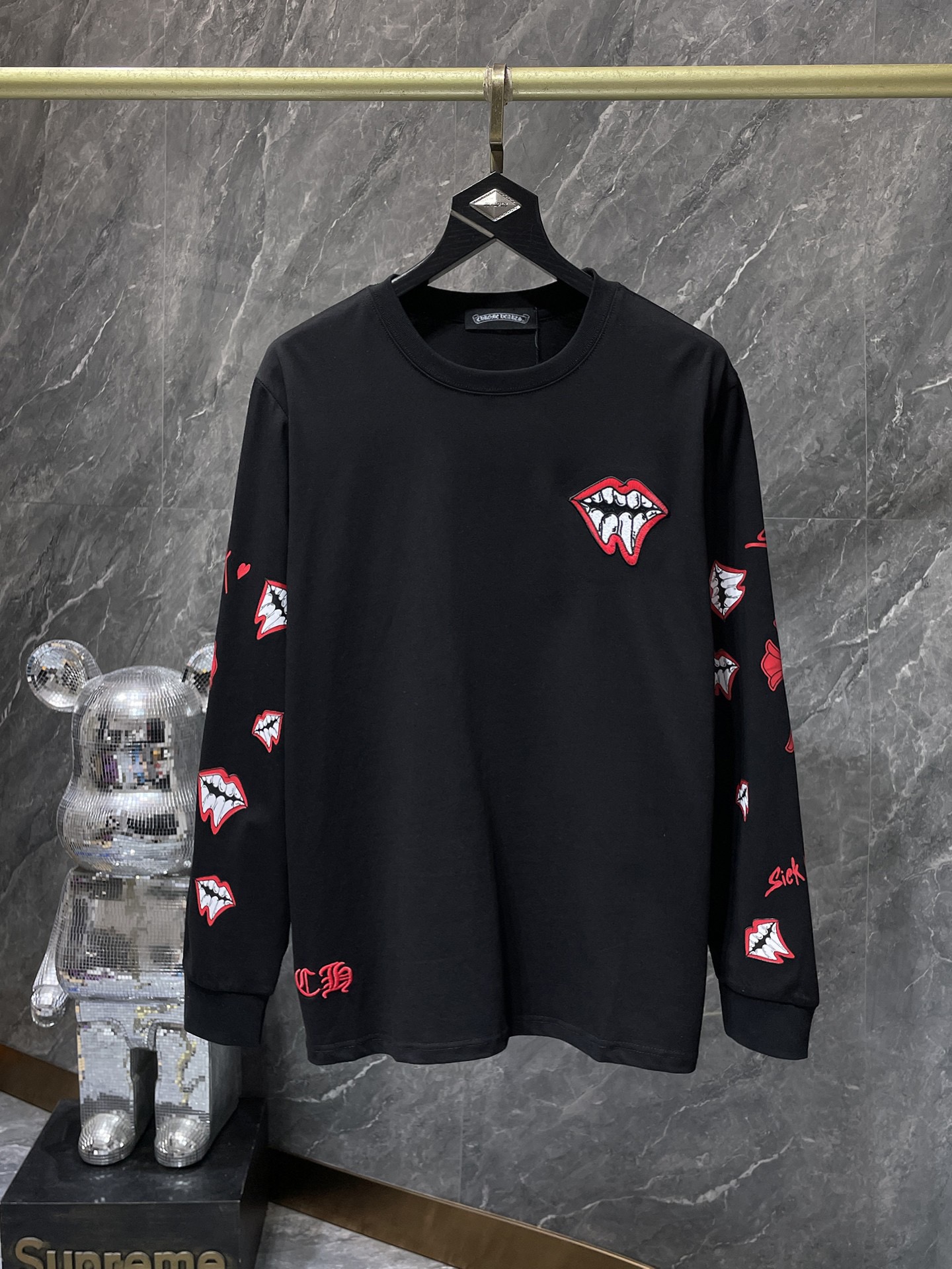 Chrome Hearts 100% cotton, long-sleeve T-shirt with a round neck.