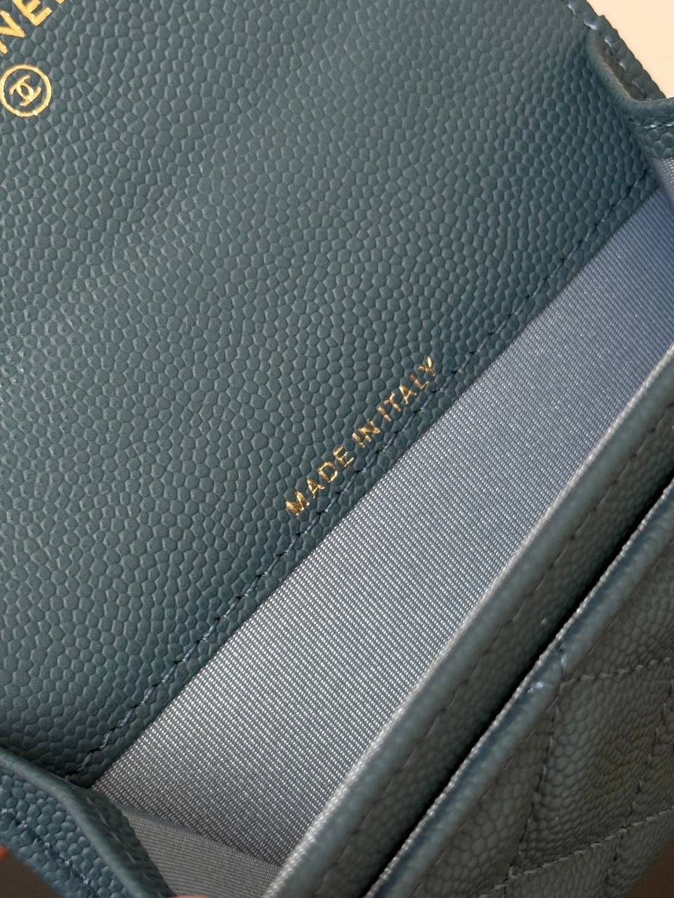 CHANEL Classic Quilted Caviar Leather Flap Card Holder
