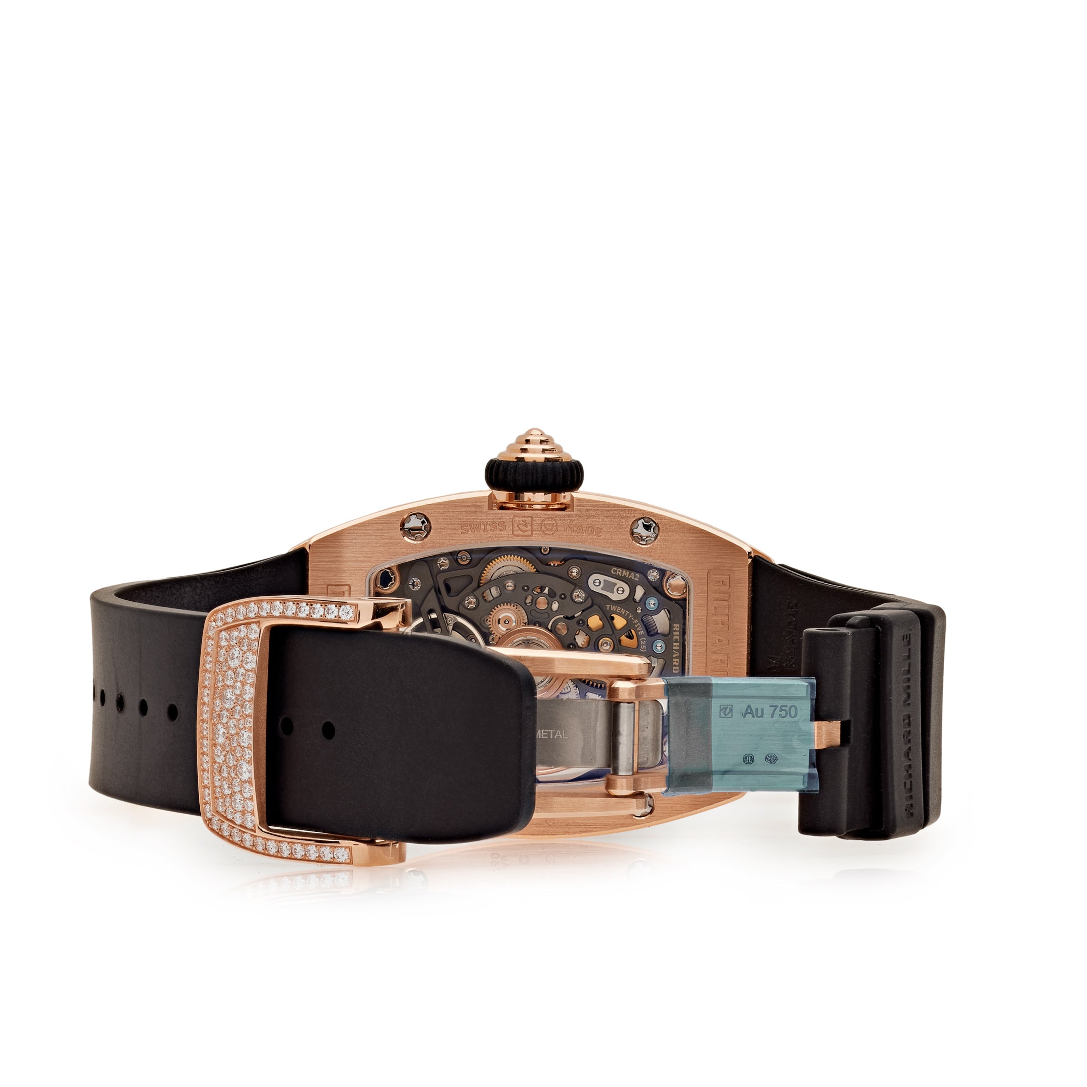 Richard Mille Ladies' Rose Gold Onyx Snow Diamond Set RM07-01【1:1 Replica】
