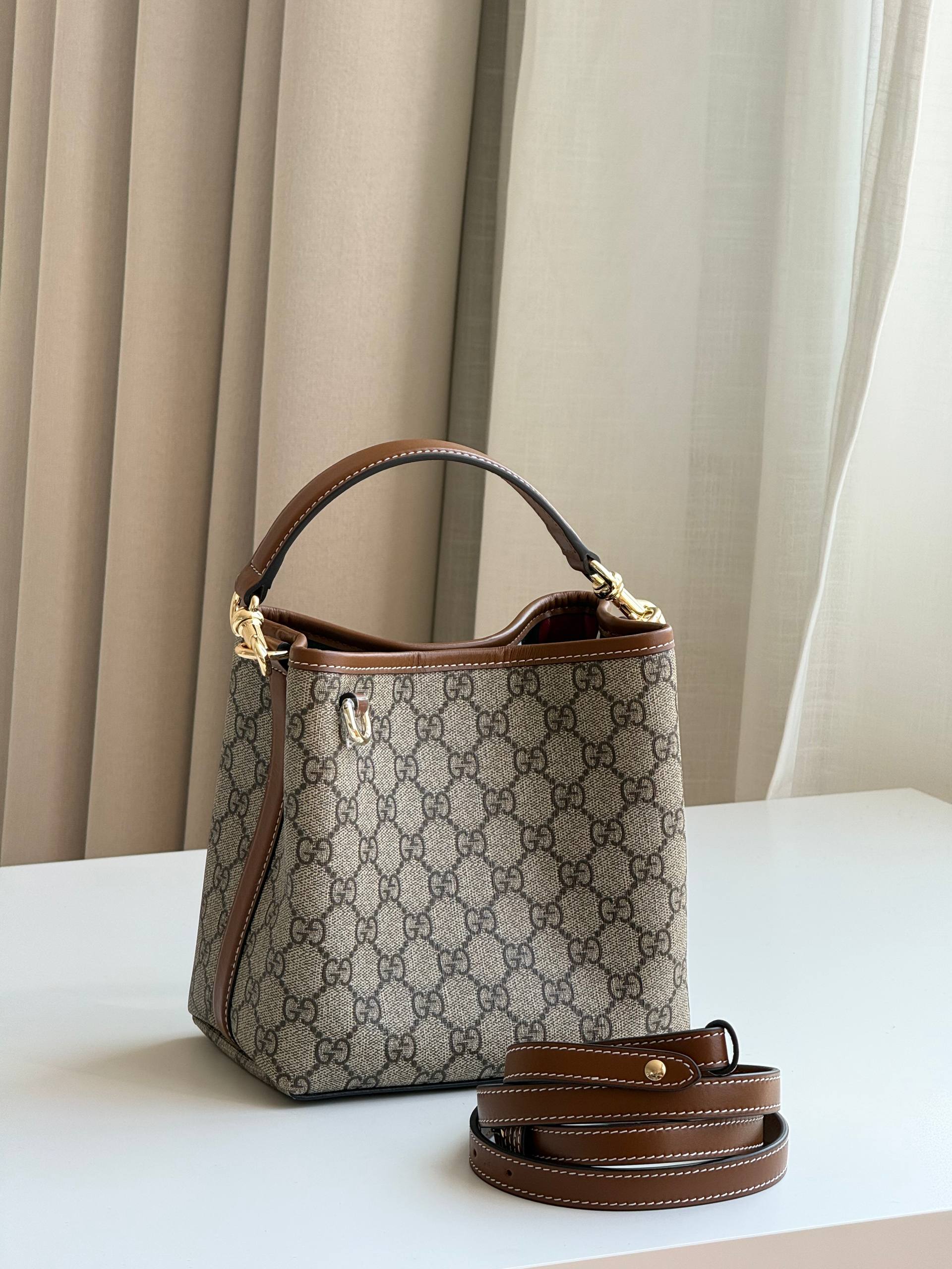 Gucci GG Emblem Bucket Bag
