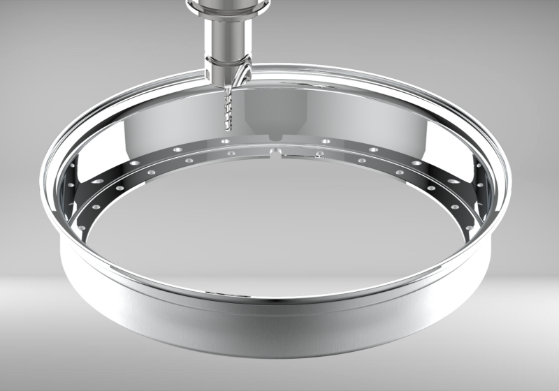 Custom 22 Inch Reverse Outer lip Straight Flange