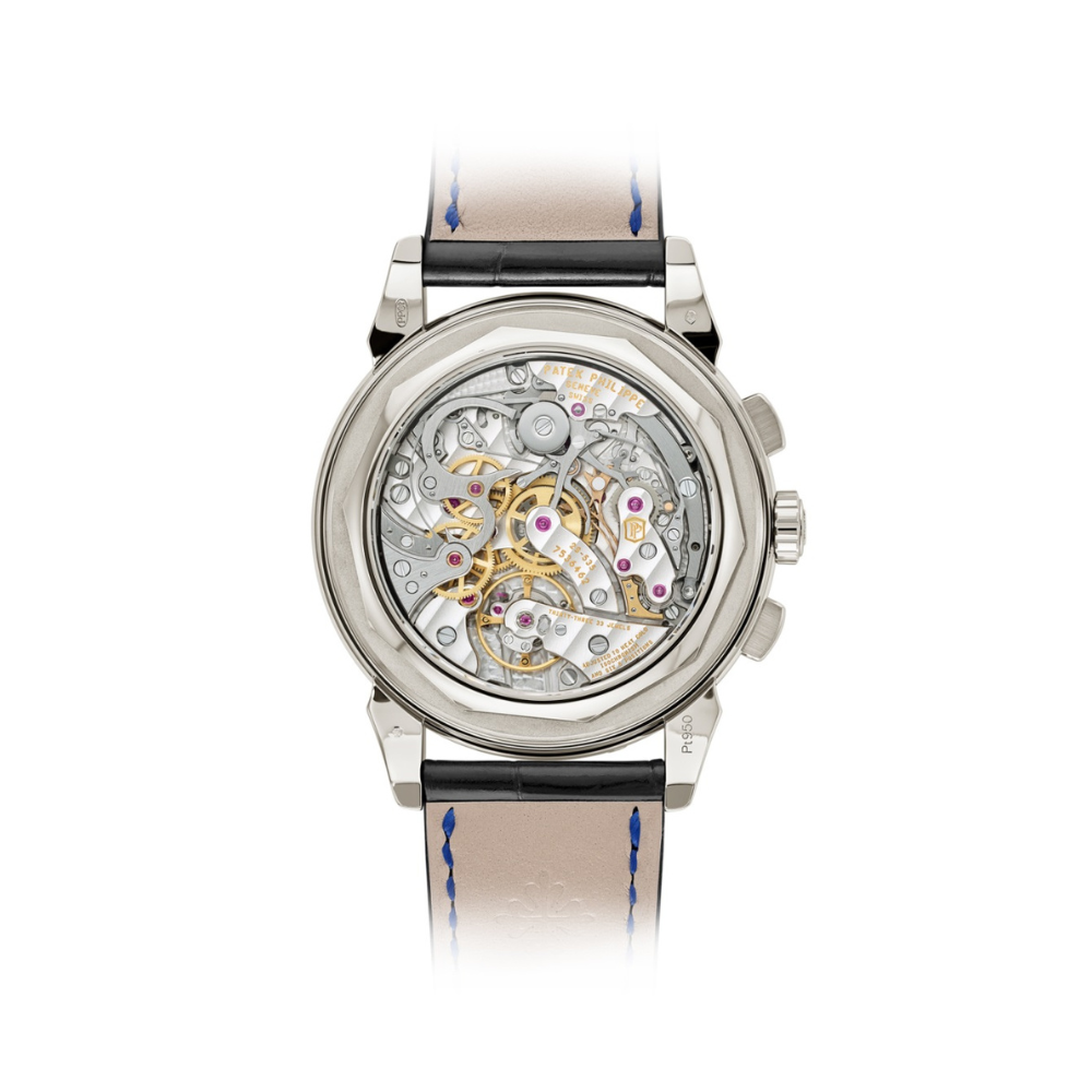 Patek Philippe Grand Complications Perpetual Calendar Chronograph Platinum Baguette Blue Sapphires 5271/11P-010【1:1 Replica】