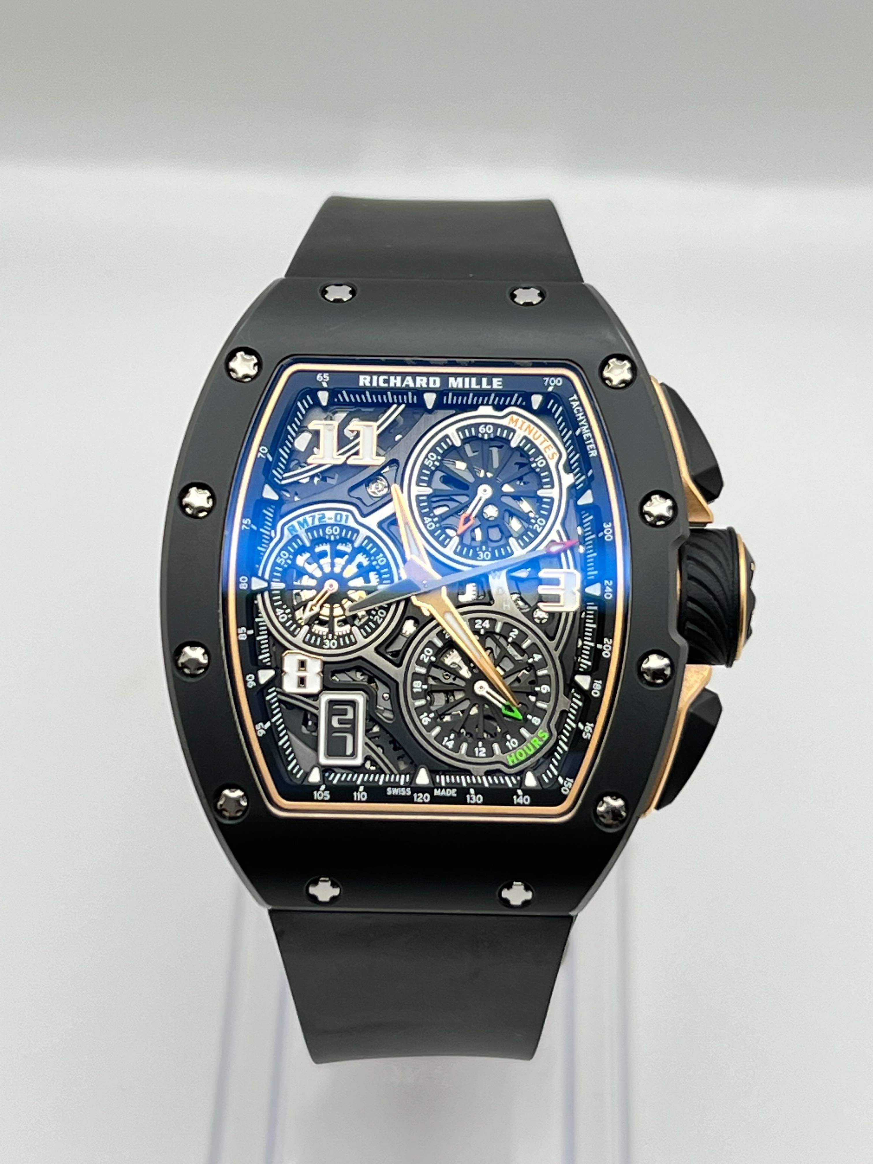 Richard Mille Lifestyle IN-HOUSE Chronograph Black Ceramic RM72-01【1:1 Replica】