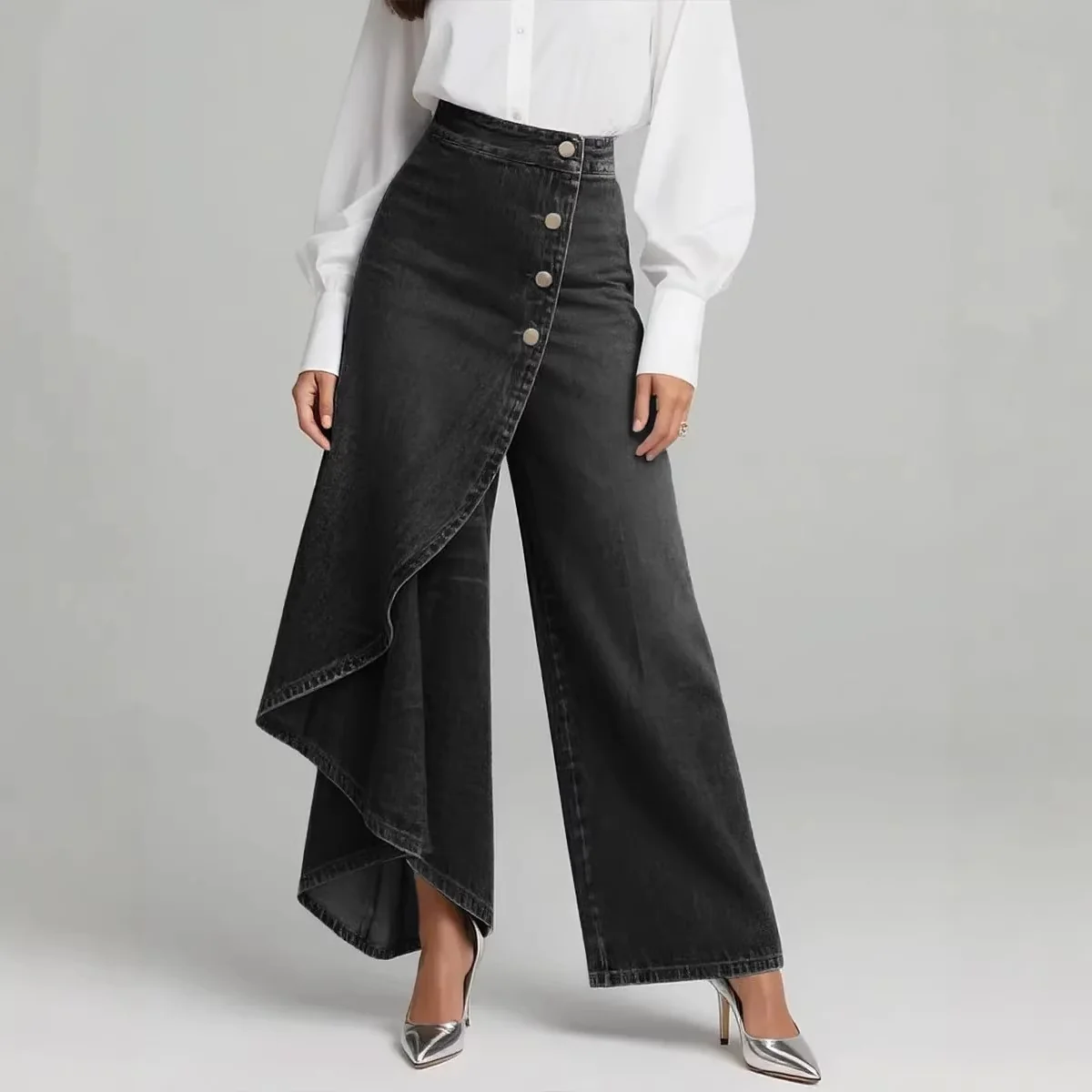 Pantalon Large Style Denim 