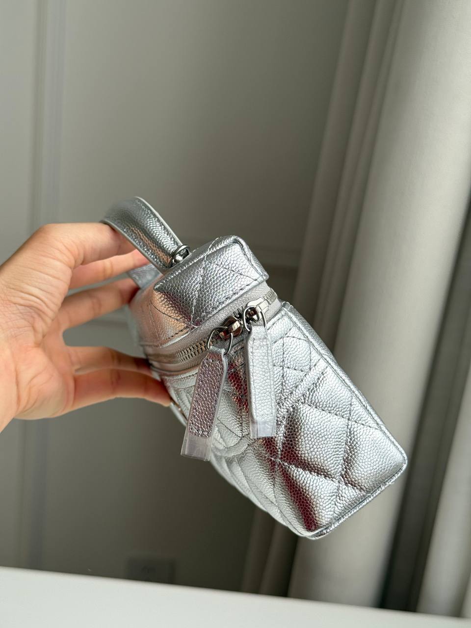 CHANEL Top Handle Long Vanity Case with Chain