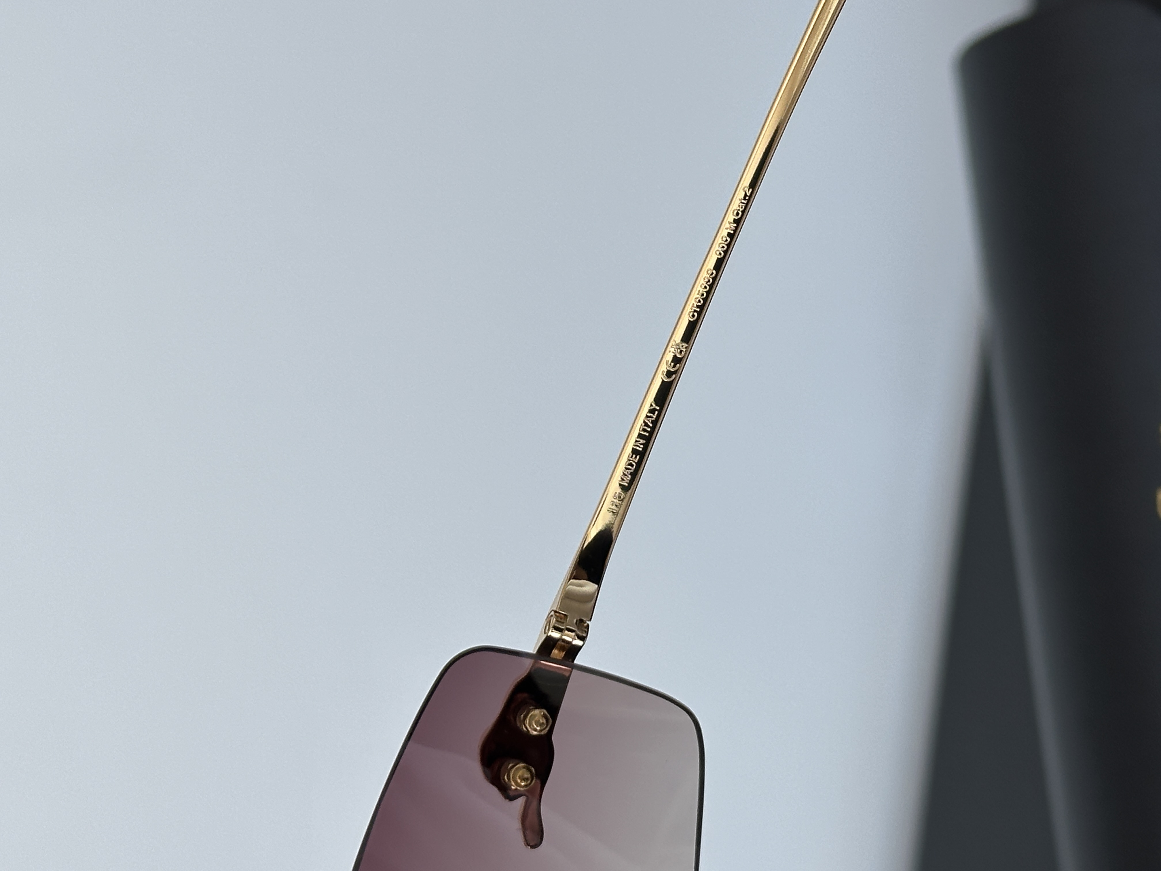 Cartier Panthère de Cartier Rimless Sunglasses with Panther Motif
