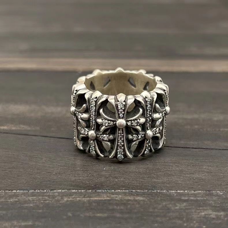 925 silver punk style ring