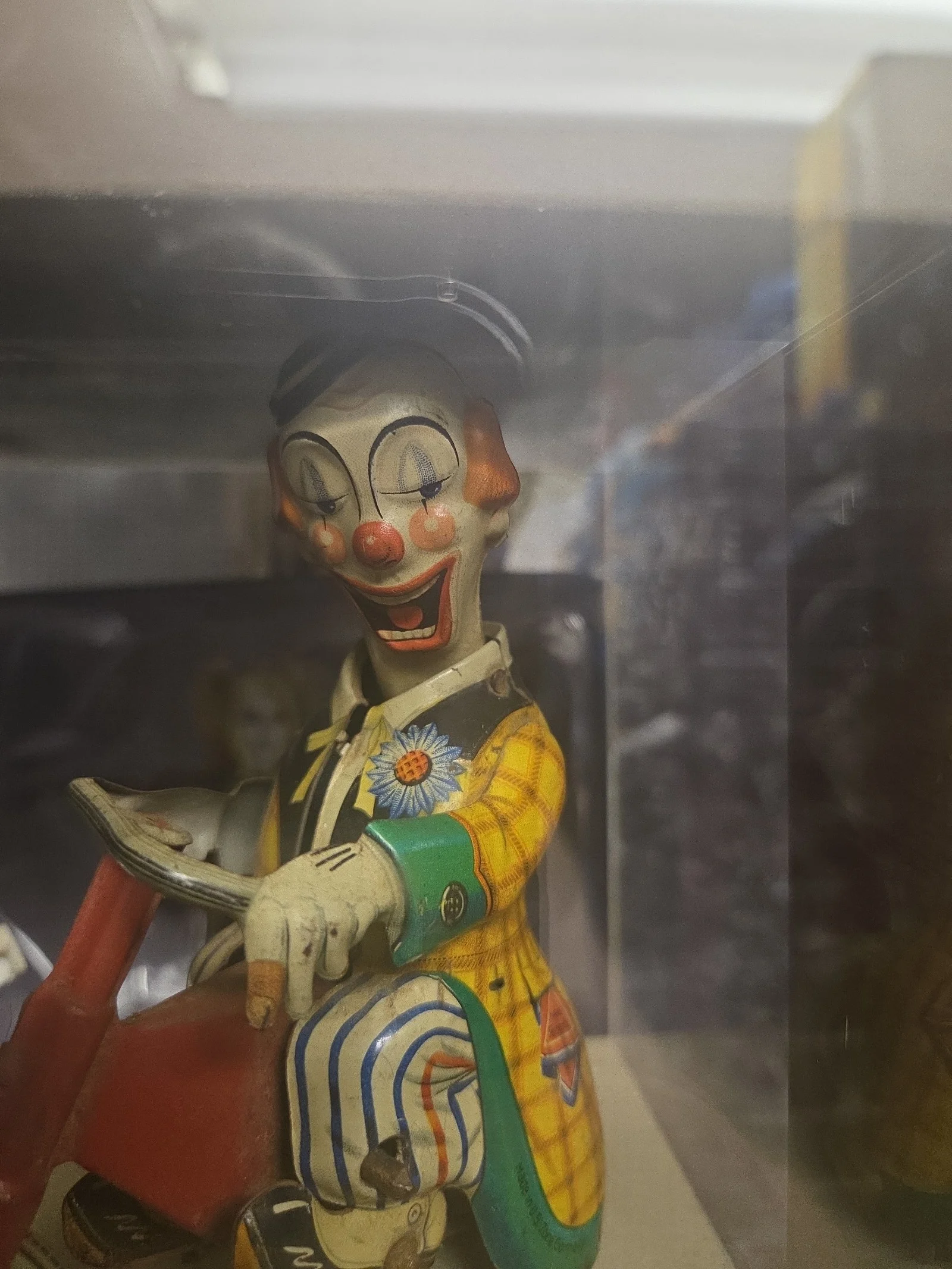 TECHNOFIX Tin windup Merry Clown Motorcycle, BNI41