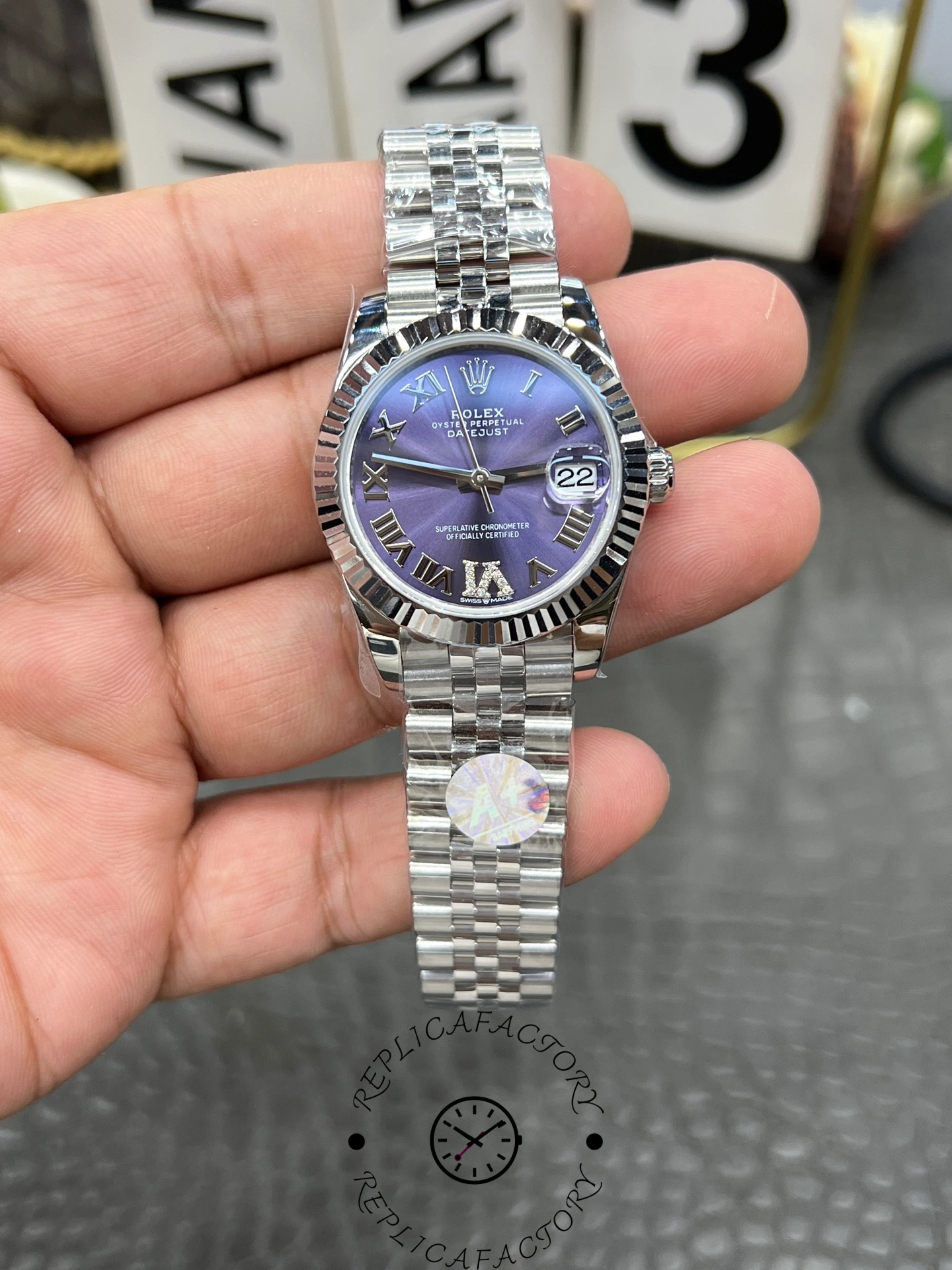 Rolex Datejust 31 Purple Dial Jubilee Bracelet 278274 0026 Women's Watch
