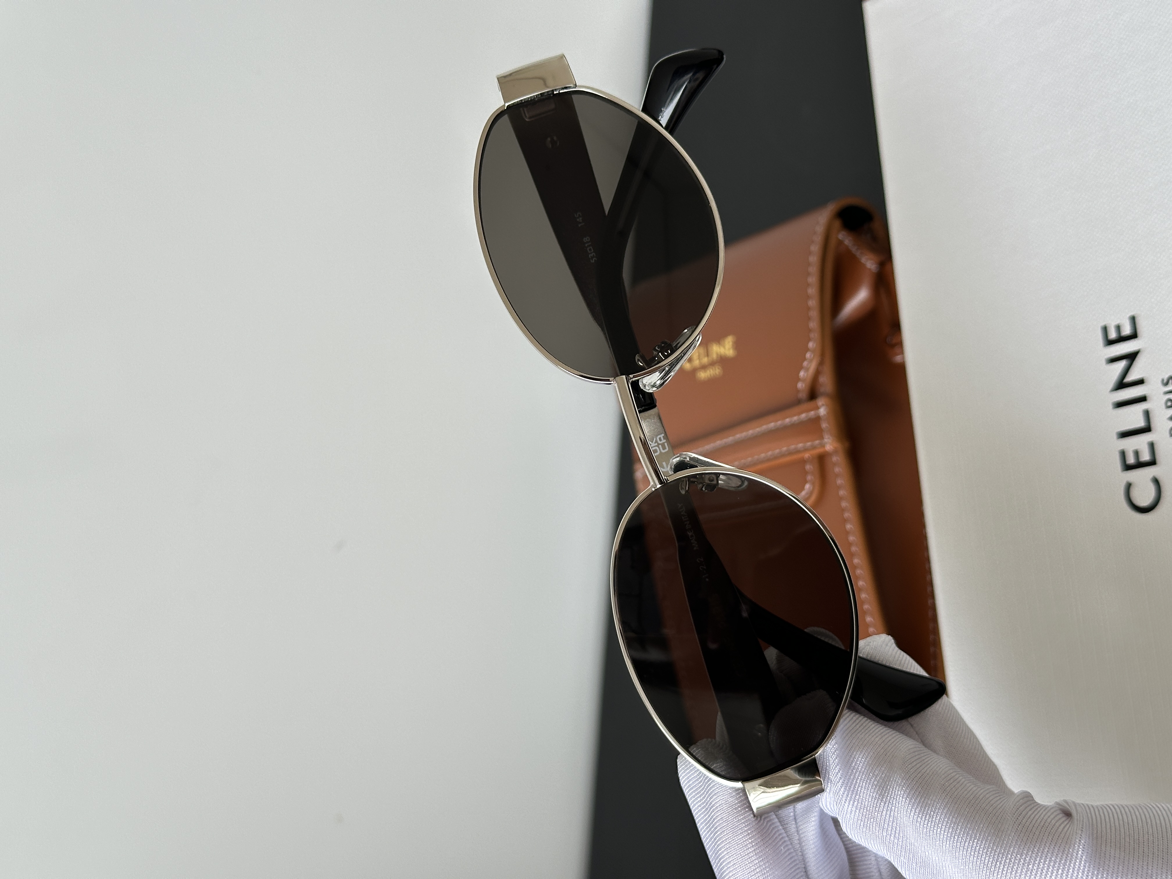 Celine  Triomphe Metal Oval Sunglasses