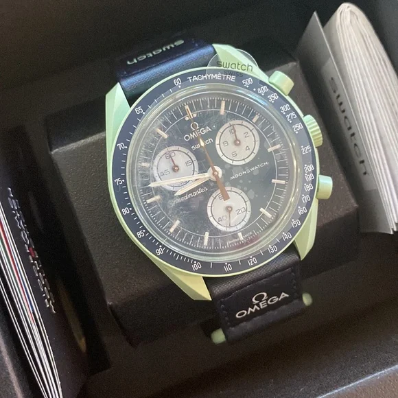 Swatch X Omega Bioceramic Moonswatch Mission To Earth SO33G100