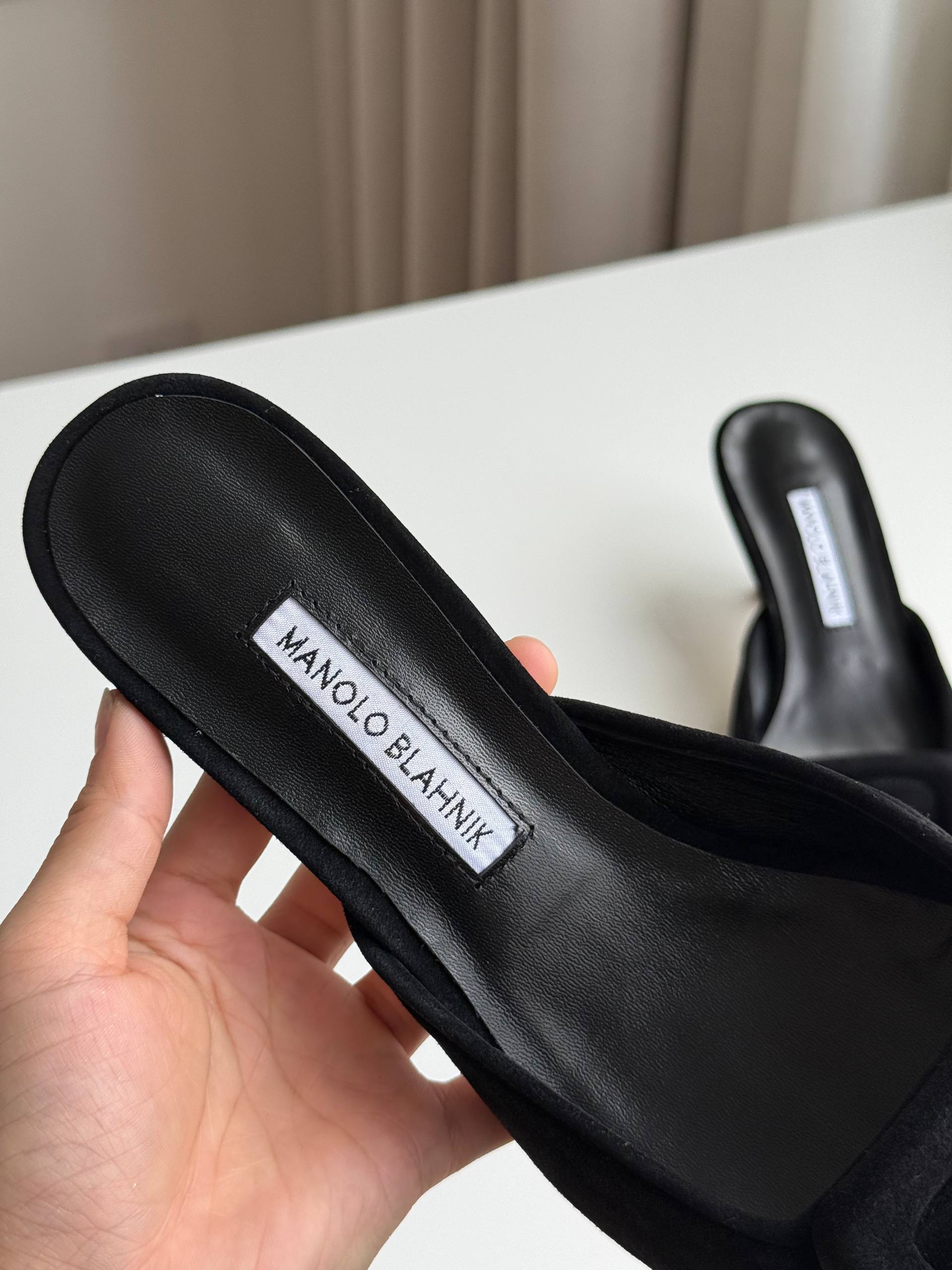 Manolo Blahnik Square Buckle Suede Pointed-Toe Stiletto Mules