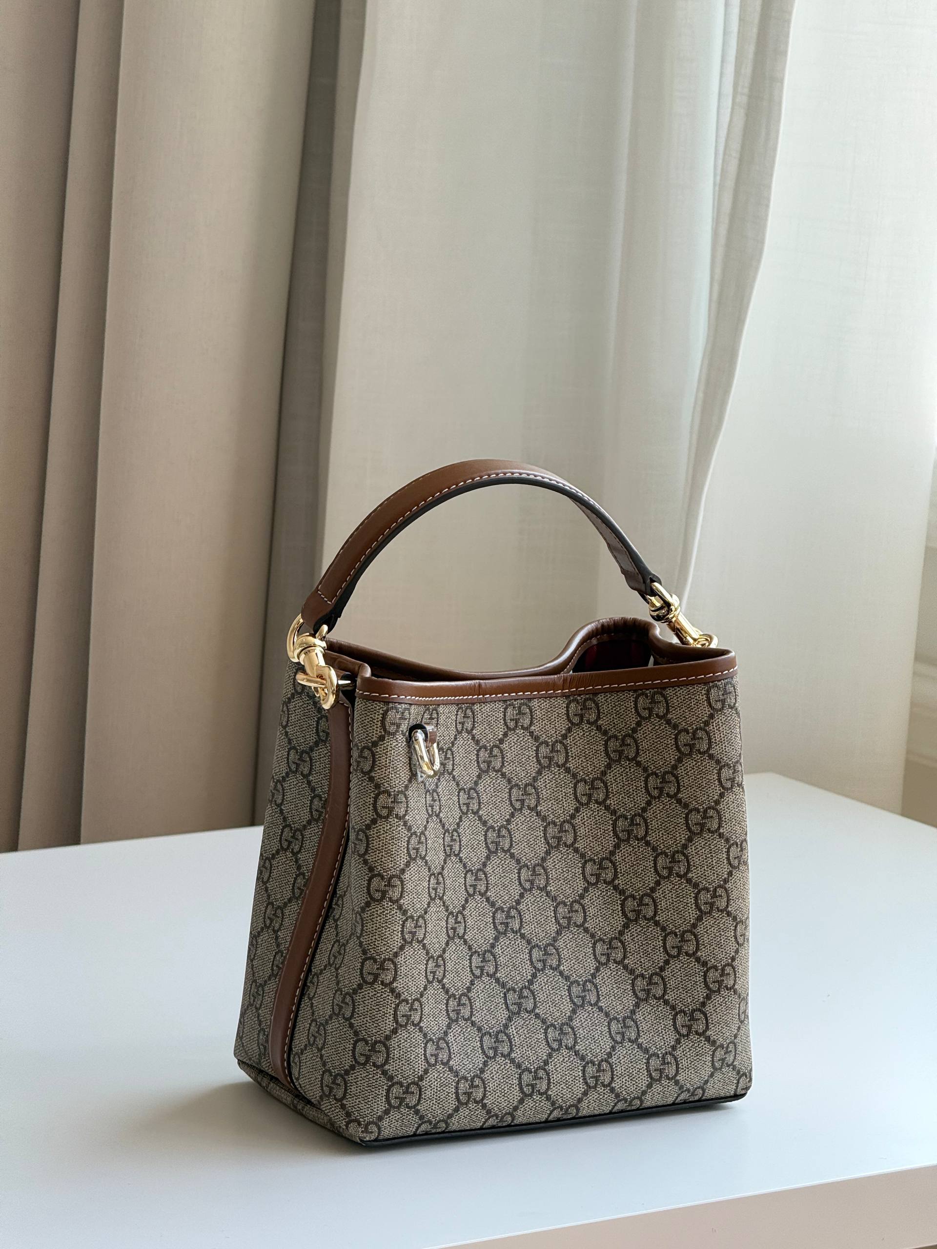 Gucci GG Emblem Bucket Bag
