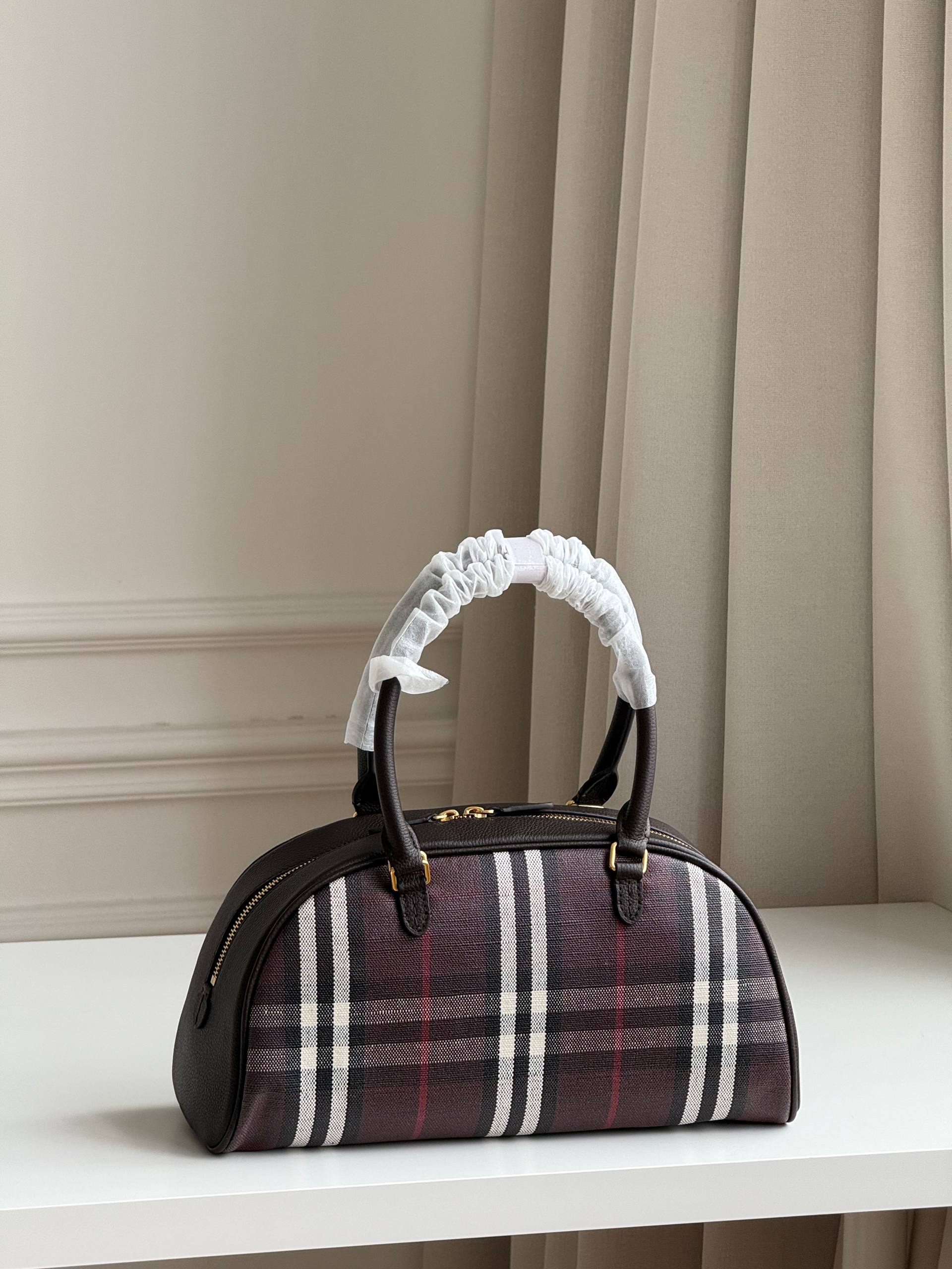 Burberry Highlands Check Bowling Bag
